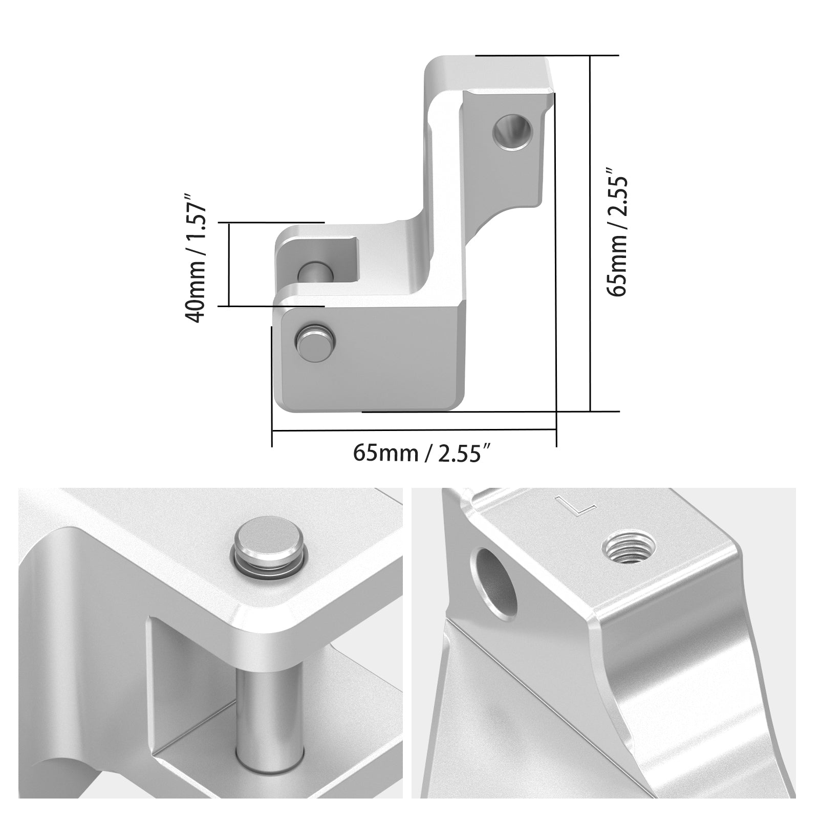 Beifahrer-Fußrasten-Tieferlegungssatz für BMW R1250GS/R1250GS Adventure, 40 mm Drop und 15 mm Forward