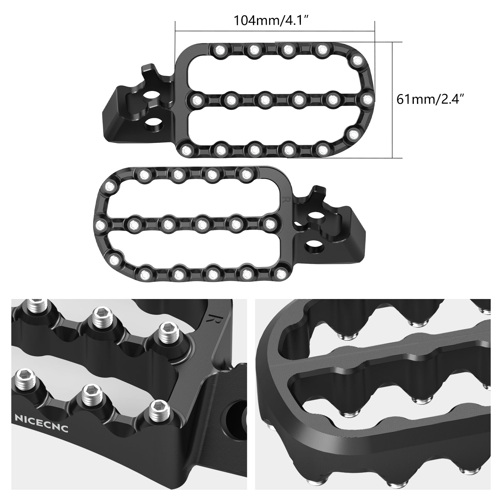 Vergrößerte Fußrasten & doppelter Bremshebelverlängerer für die Honda CRF1100L Africa Twin