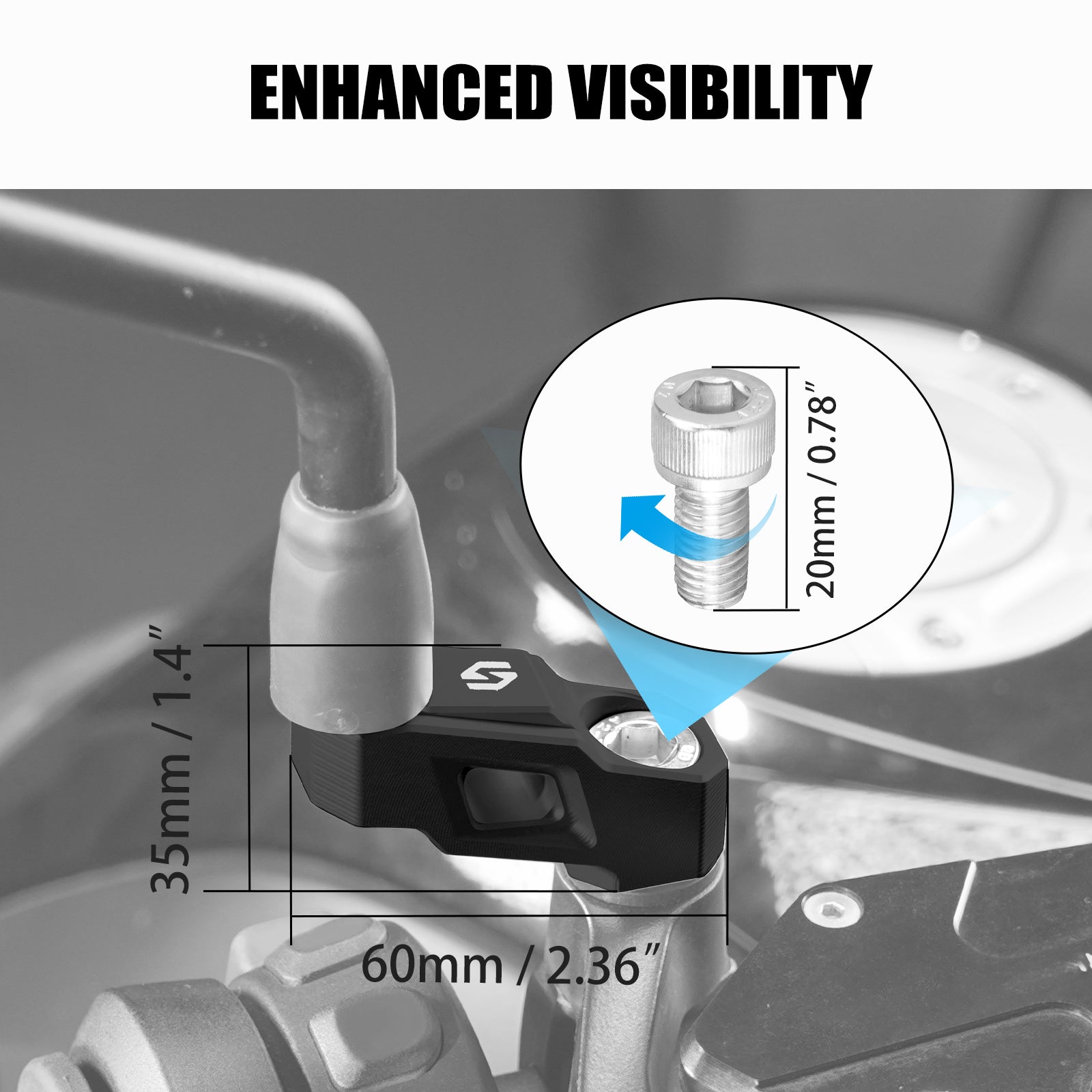 40mm Verlängerung Spiegel Extender Riser Für BMW R1250GS 2019-2023 R1200GS 2013-2018