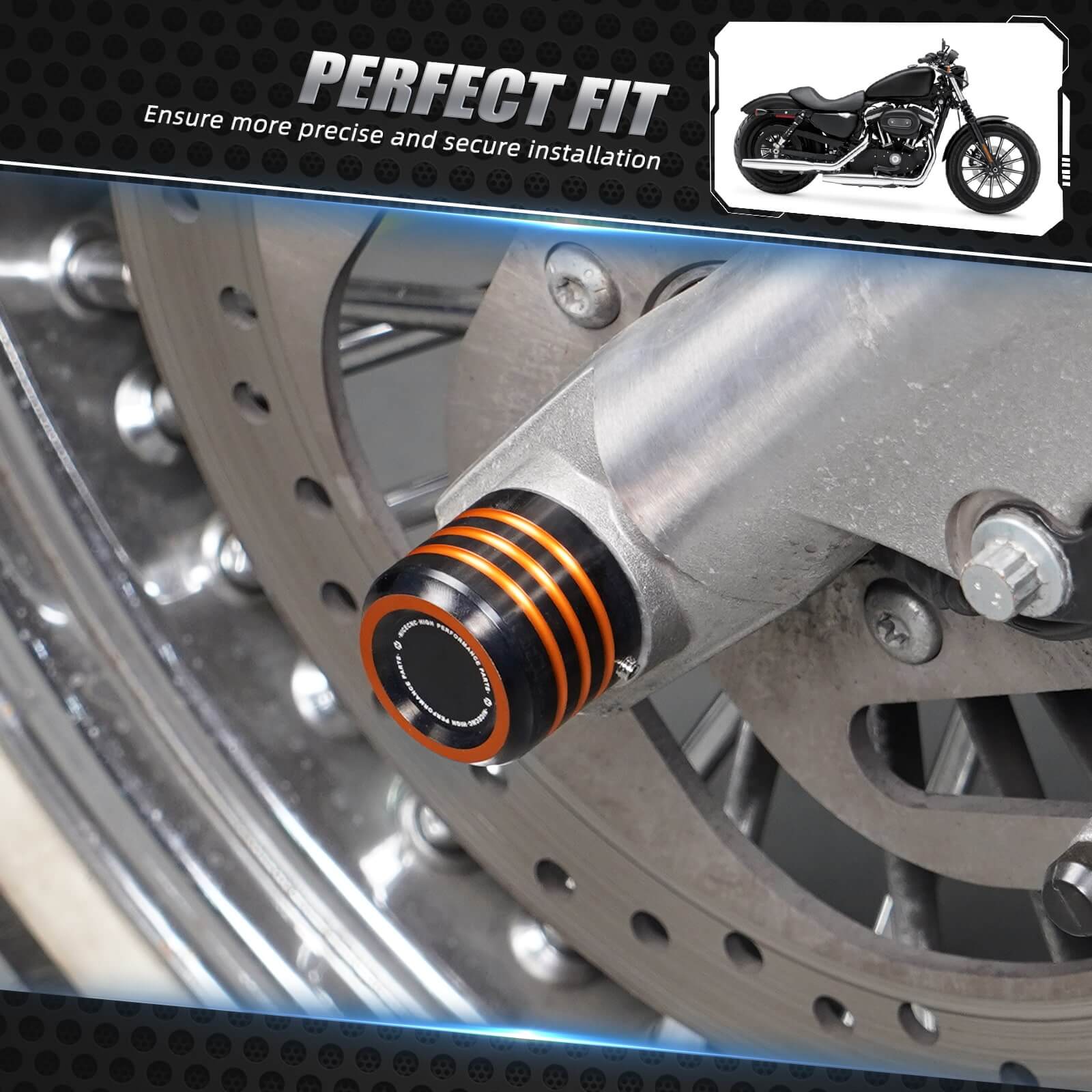 Vorderachsmutternabdeckungen Schraube für Harley Sportster 1200 Iron 883 Forty Eight