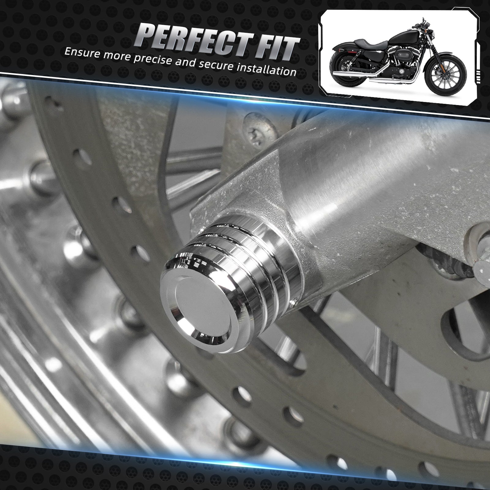 Vorderachsmutternabdeckungen Schraube für Harley Sportster 1200 Iron 883 Forty Eight