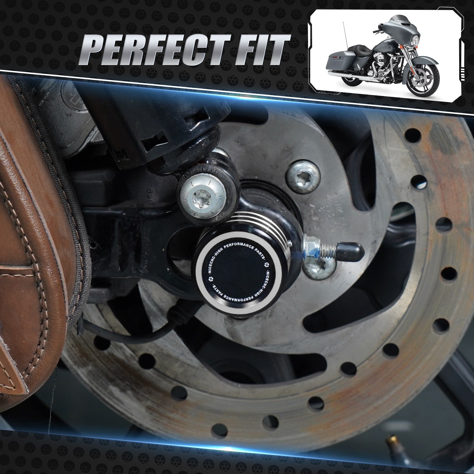 Paar Hinterachsmutter Abdeckungen für Harley Sportster 1200 Iron 883