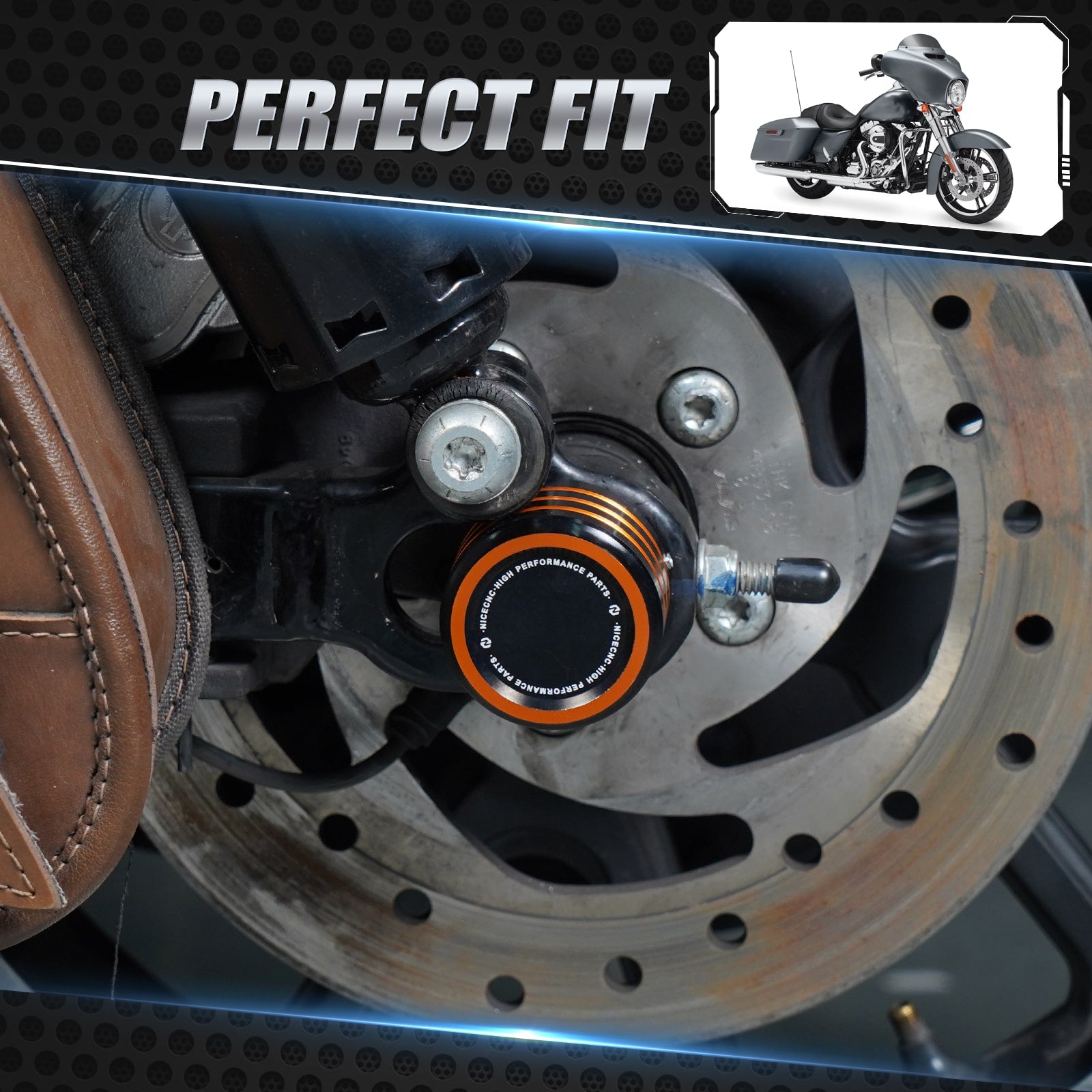 Paar Hinterachsmutter Abdeckungen für Harley Sportster 1200 Iron 883