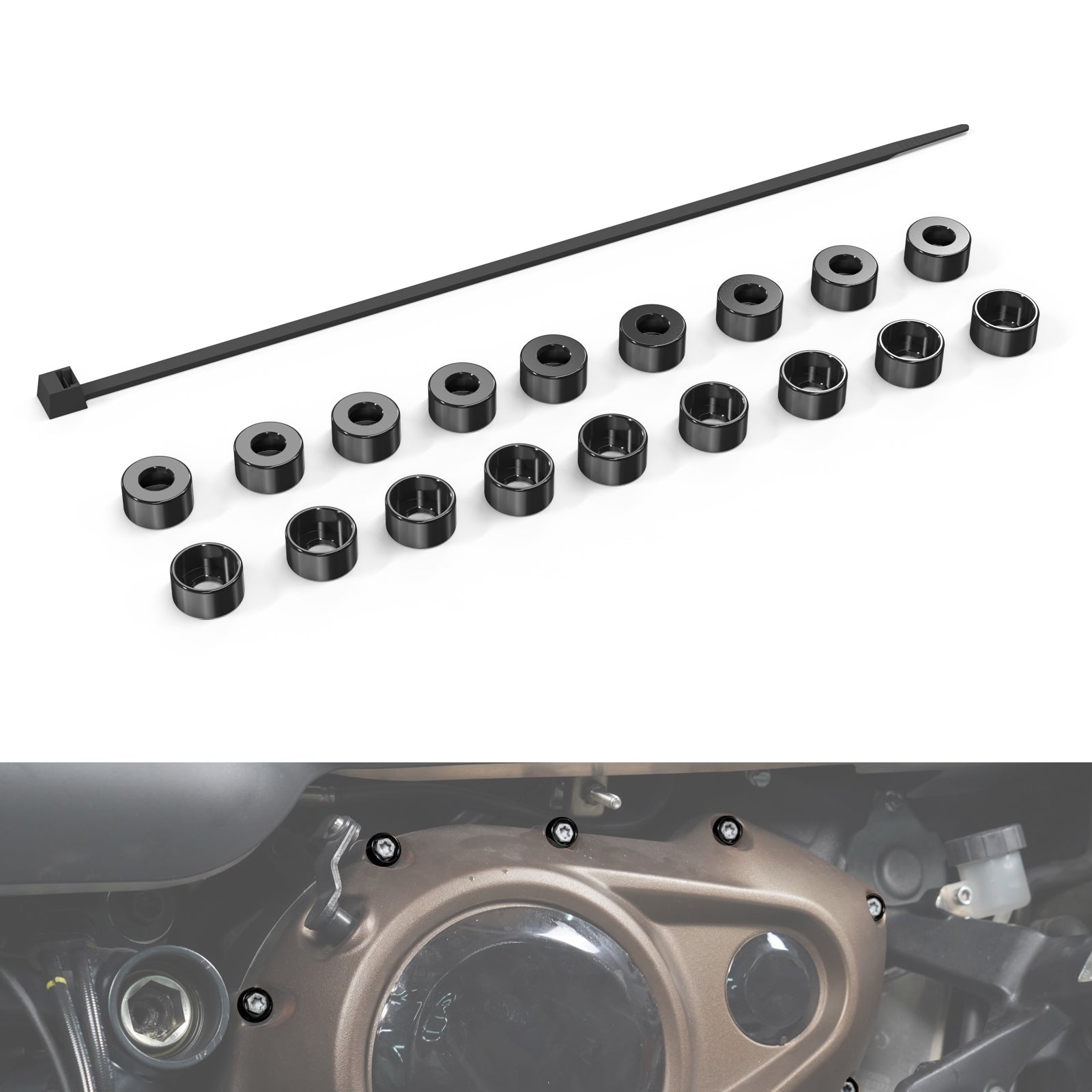 Metallic Primäre Motor Abdeckung Schrauben Trim Ringe Für Harley Sportster S Pan Amerika