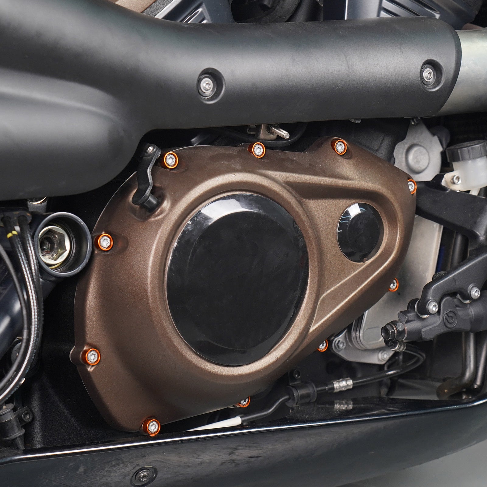 Metallic Primäre Motor Abdeckung Schrauben Trim Ringe Für Harley Sportster S Pan Amerika