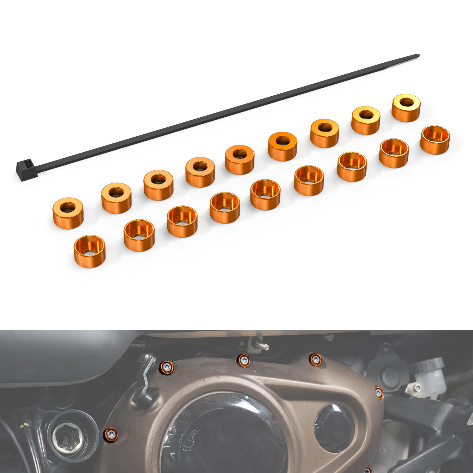Metallic Primäre Motor Abdeckung Schrauben Trim Ringe Für Harley Sportster S Pan Amerika