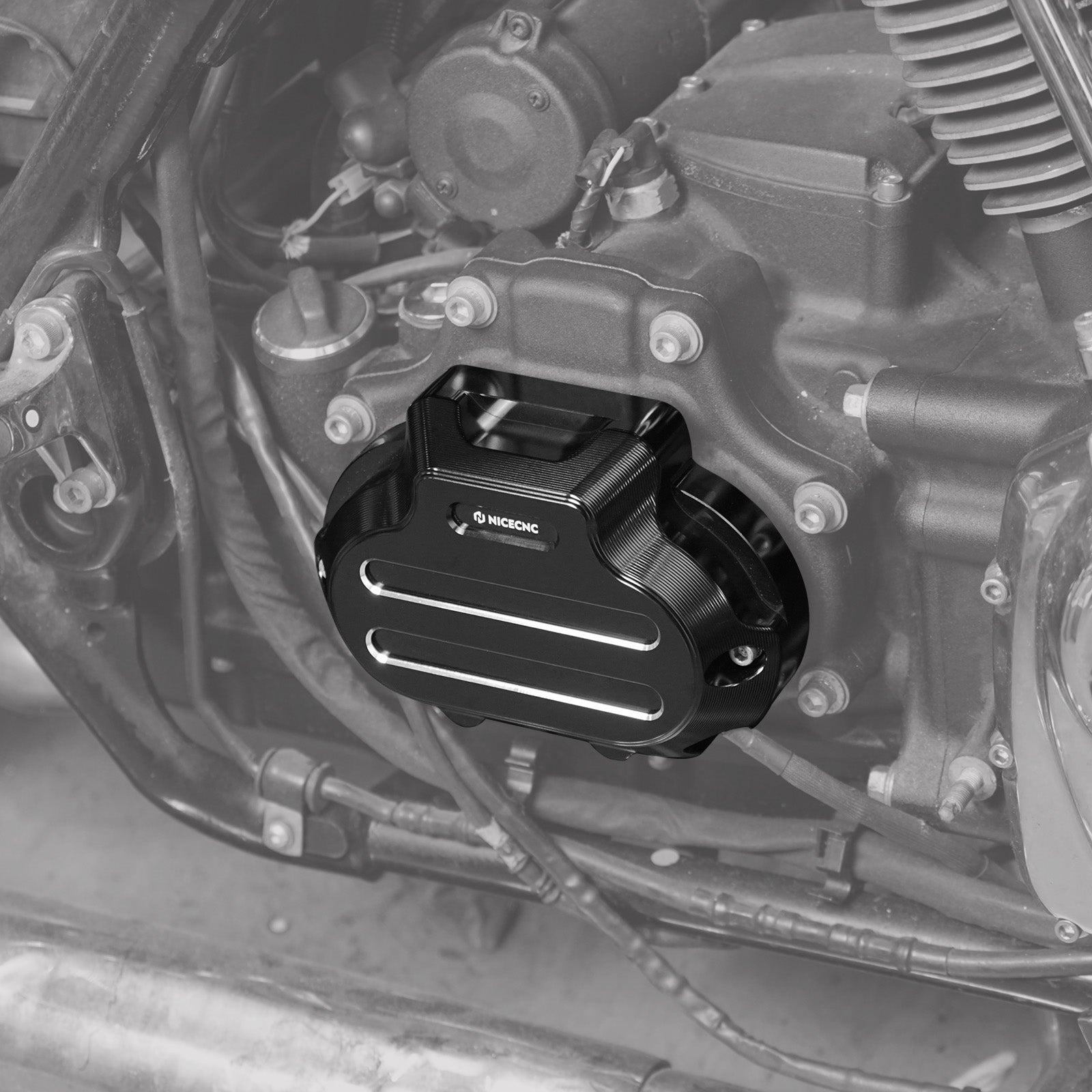 Verbesserte Getriebeseitenabdeckung für Harley Street Glide Road King Freewheeler
