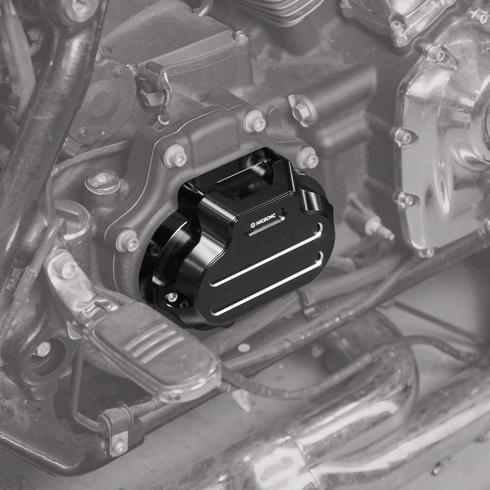 Verbesserte Getriebeseitenabdeckung für Harley Street Glide Road King Freewheeler