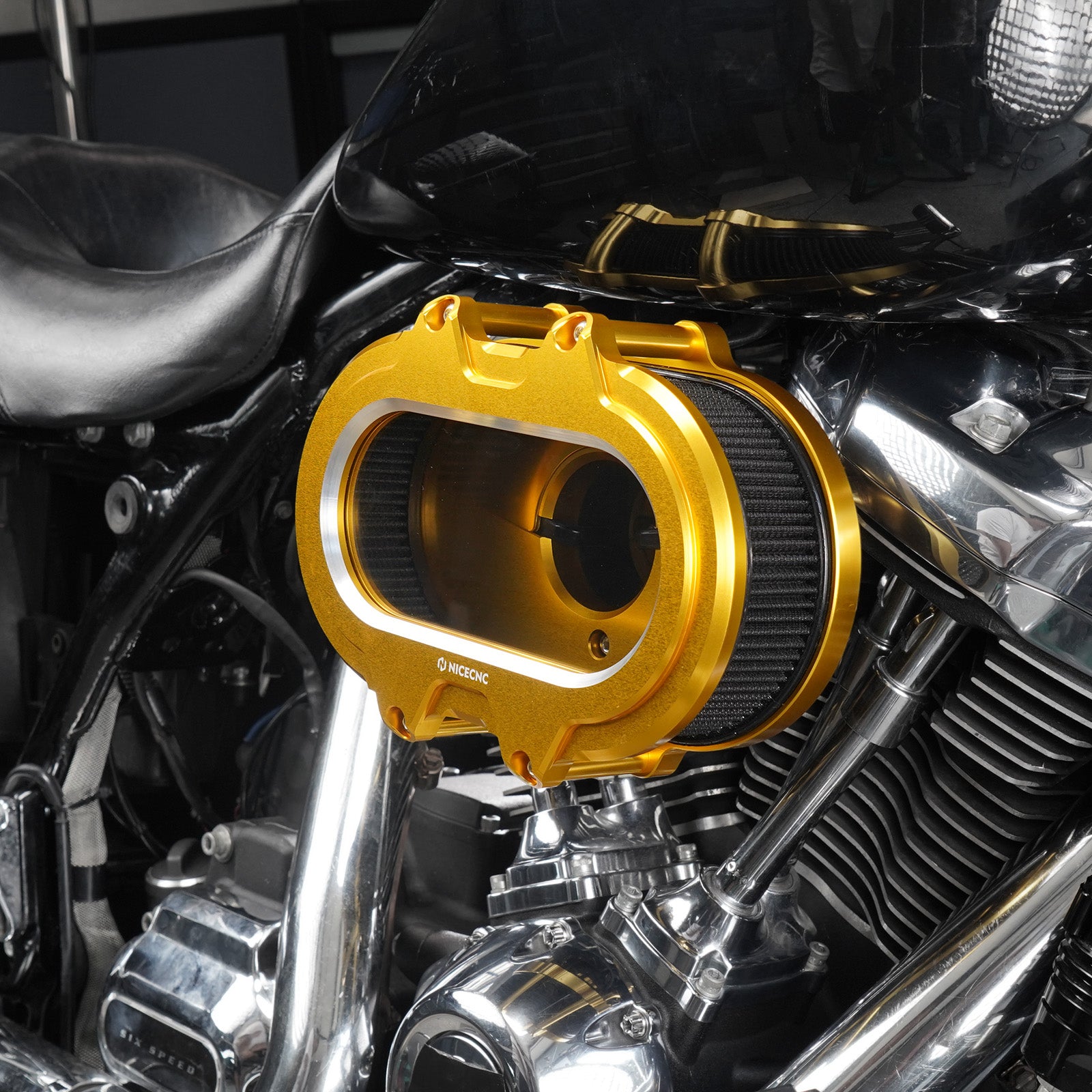 M8 Transparenter Luftfilter-Ansaugfilter-Kit für Harley Road King Electra Street Glide