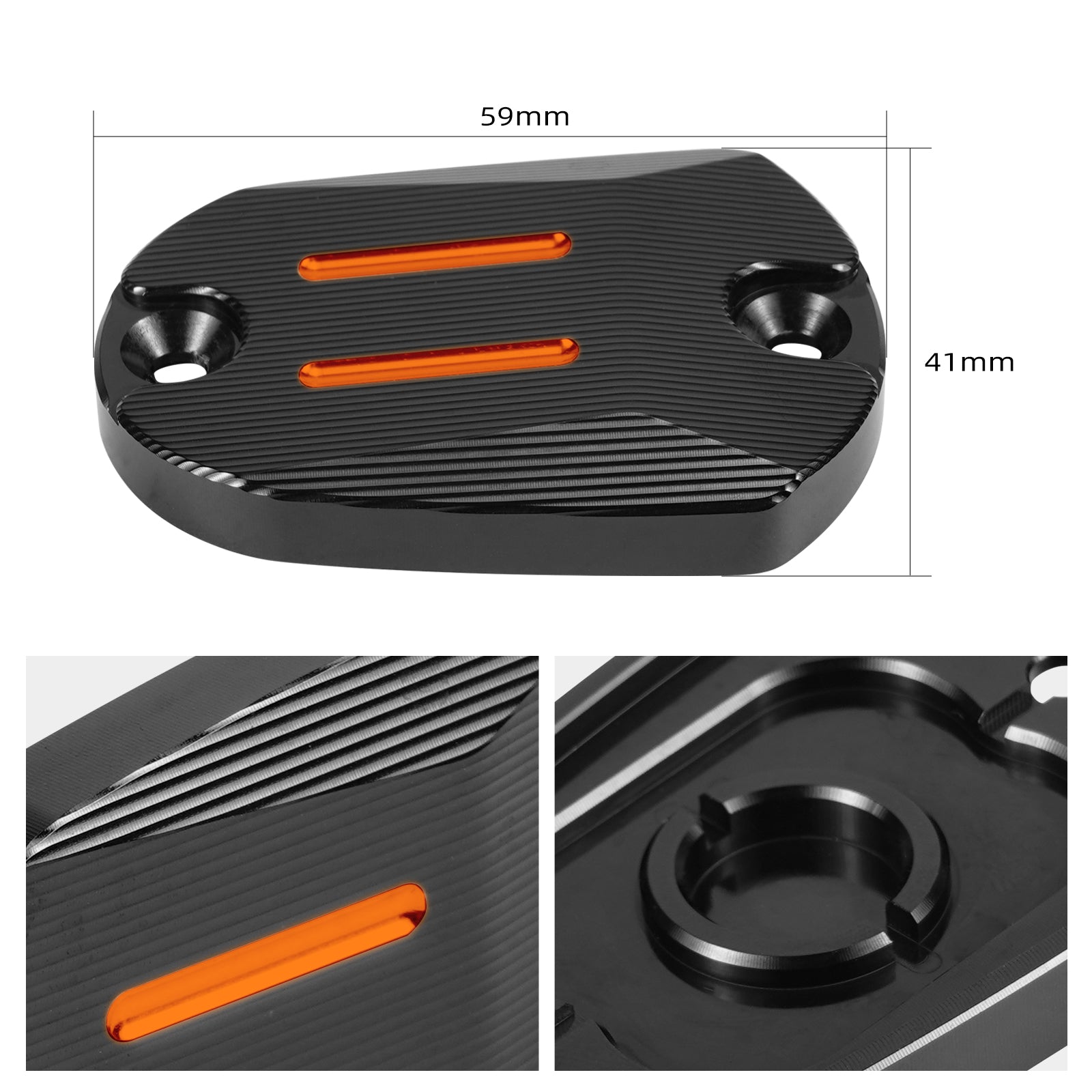 Hinterradbremse Reservoir Master Zylinder Abdeckung Cap für Harley Sportster 1200 Iron 883 XL