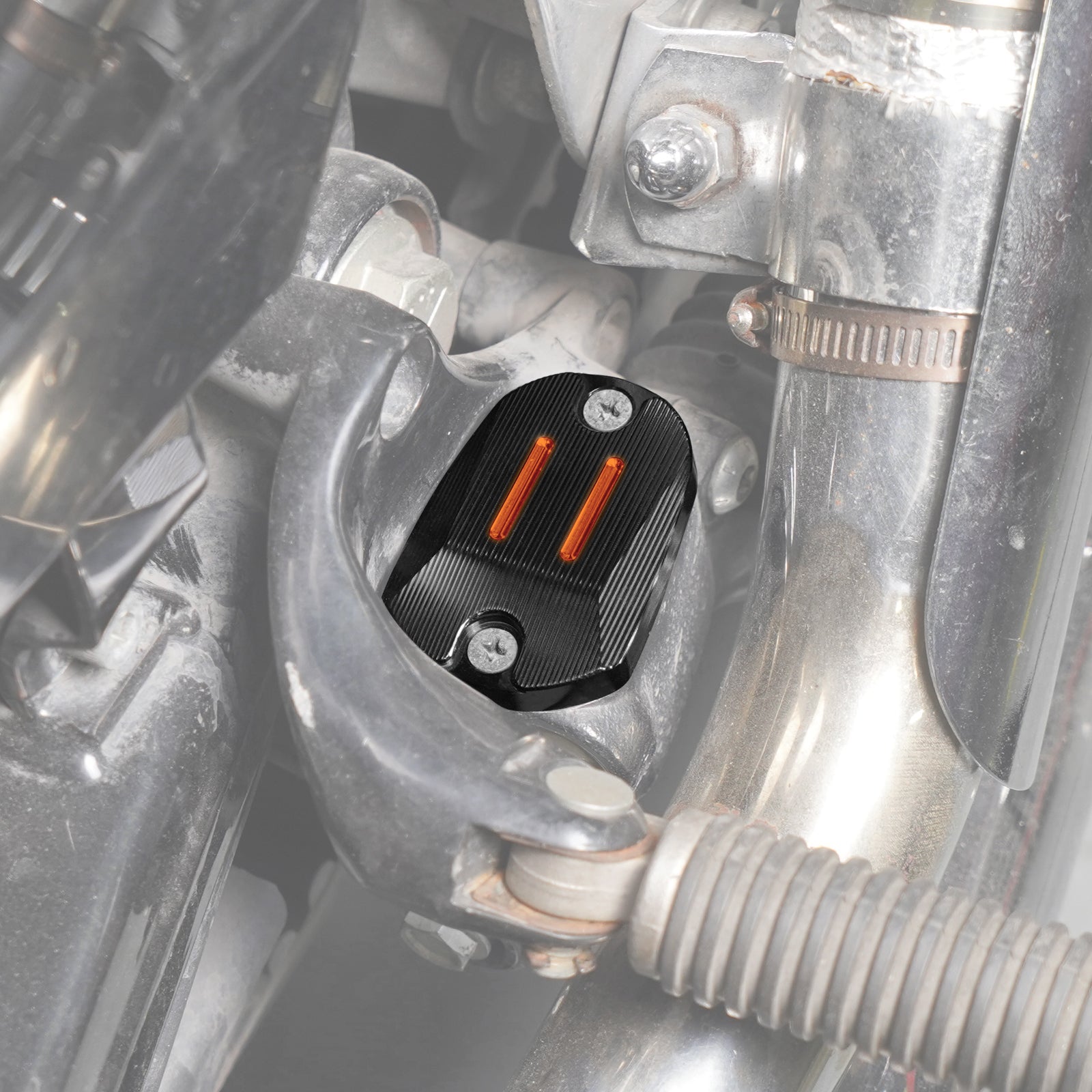 Hinterradbremse Reservoir Master Zylinder Abdeckung Cap für Harley Sportster 1200 Iron 883 XL