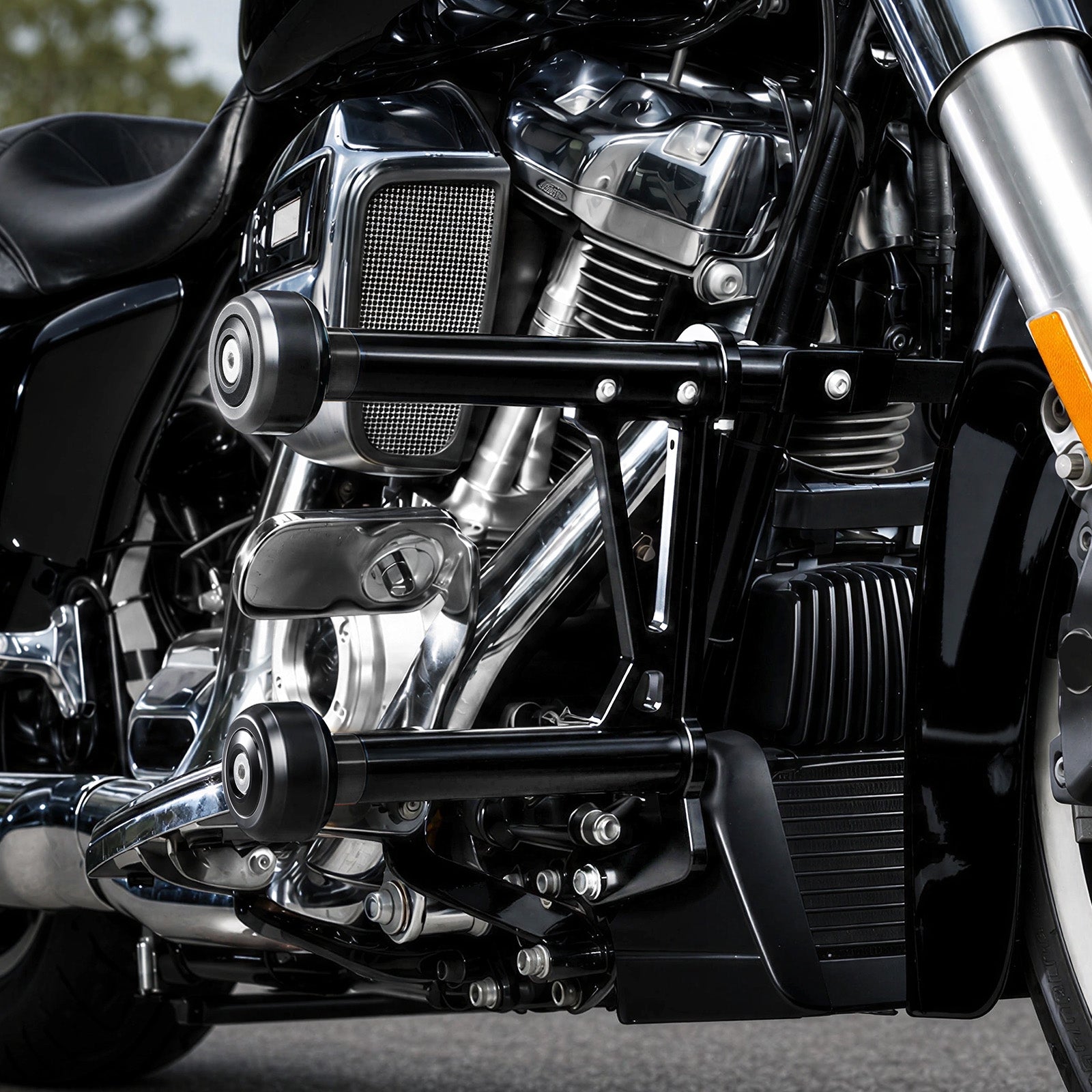 Paramotore modulare / protezione del telaio per la parte anteriore del motore per Harley Road King Electra Street Glide