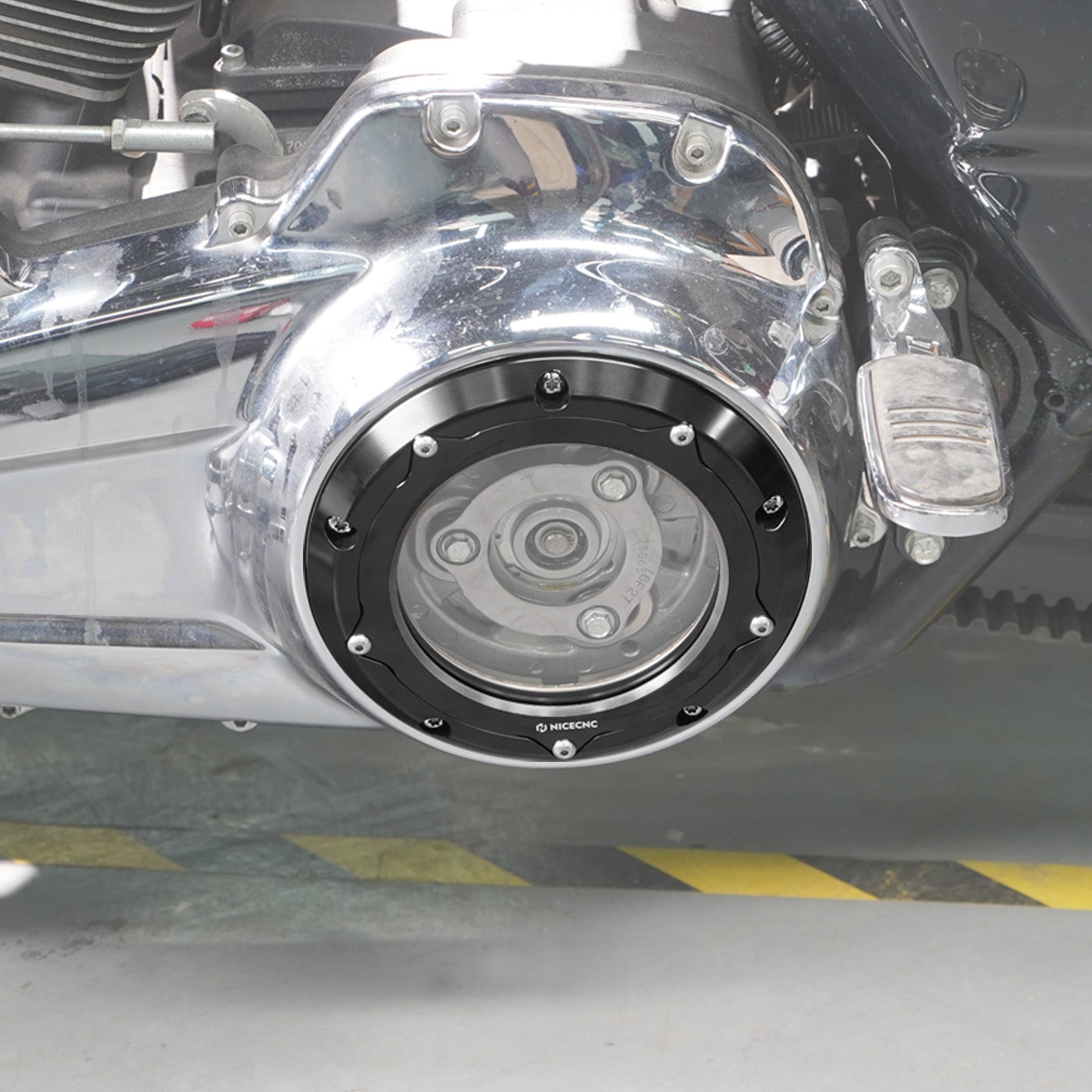 Transparente M8 Primäre Derby Kupplungsabdeckung für Harley Road King Street Glide Ultra Limited