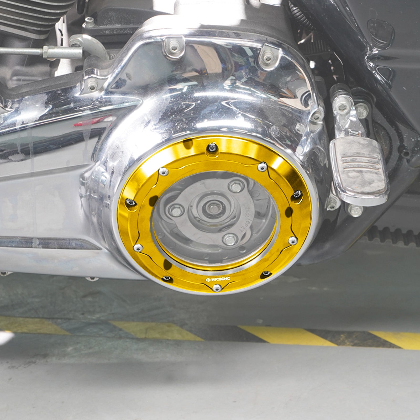 Transparente M8 Primäre Derby Kupplungsabdeckung für Harley Road King Street Glide Ultra Limited