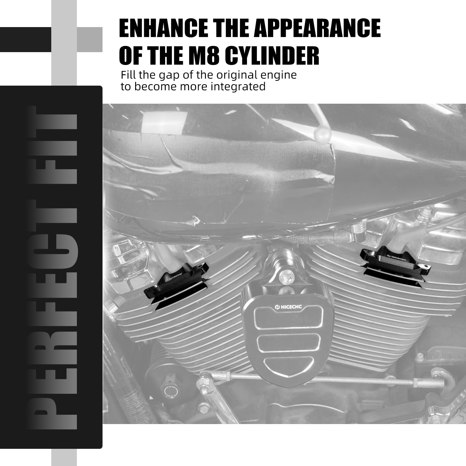 Verbesserte M8 Rippen Zündkerze Kopf Bolzen Abdeckungen Für Harley Road King Street Glide