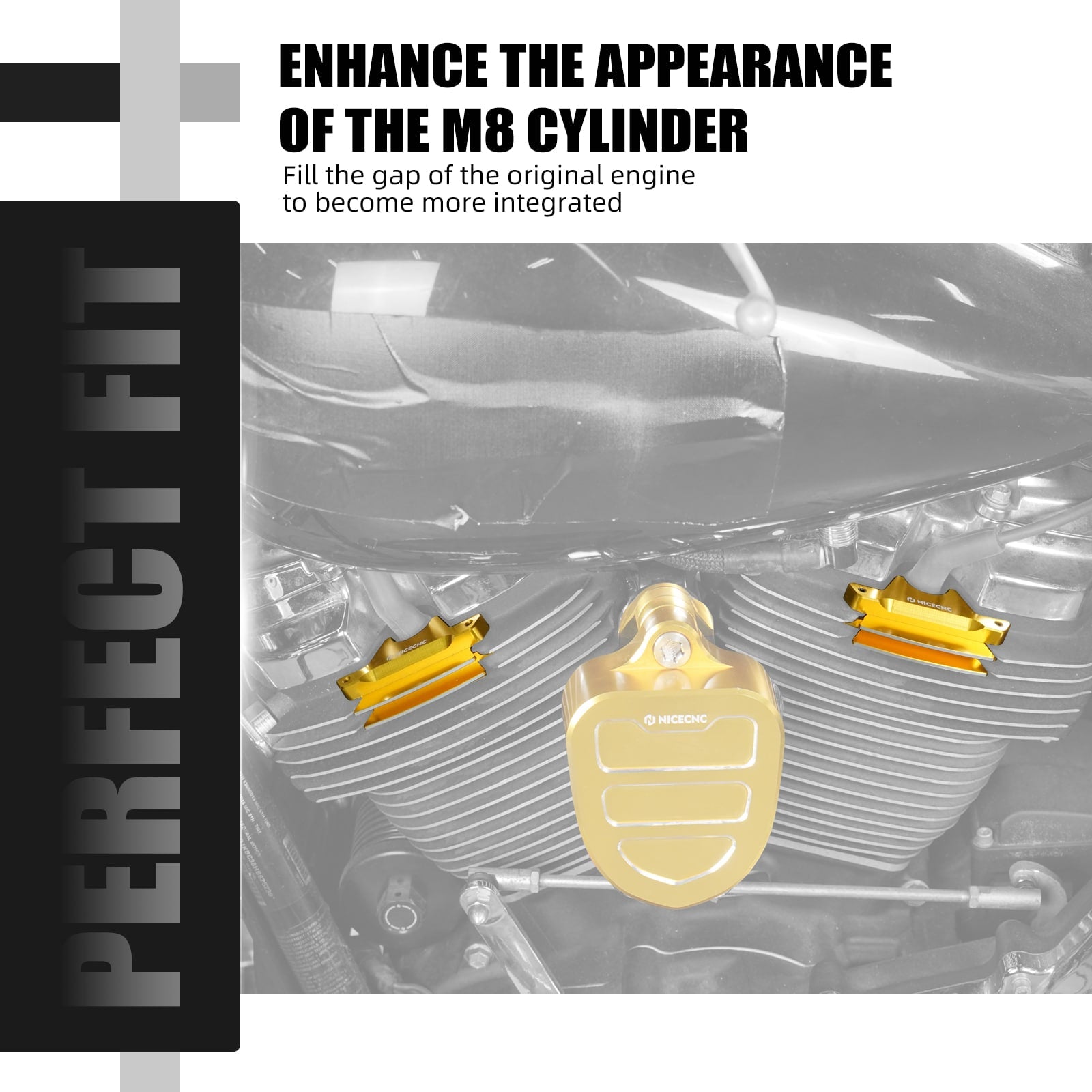 Verbesserte M8 Rippen Zündkerze Kopf Bolzen Abdeckungen Für Harley Road King Street Glide