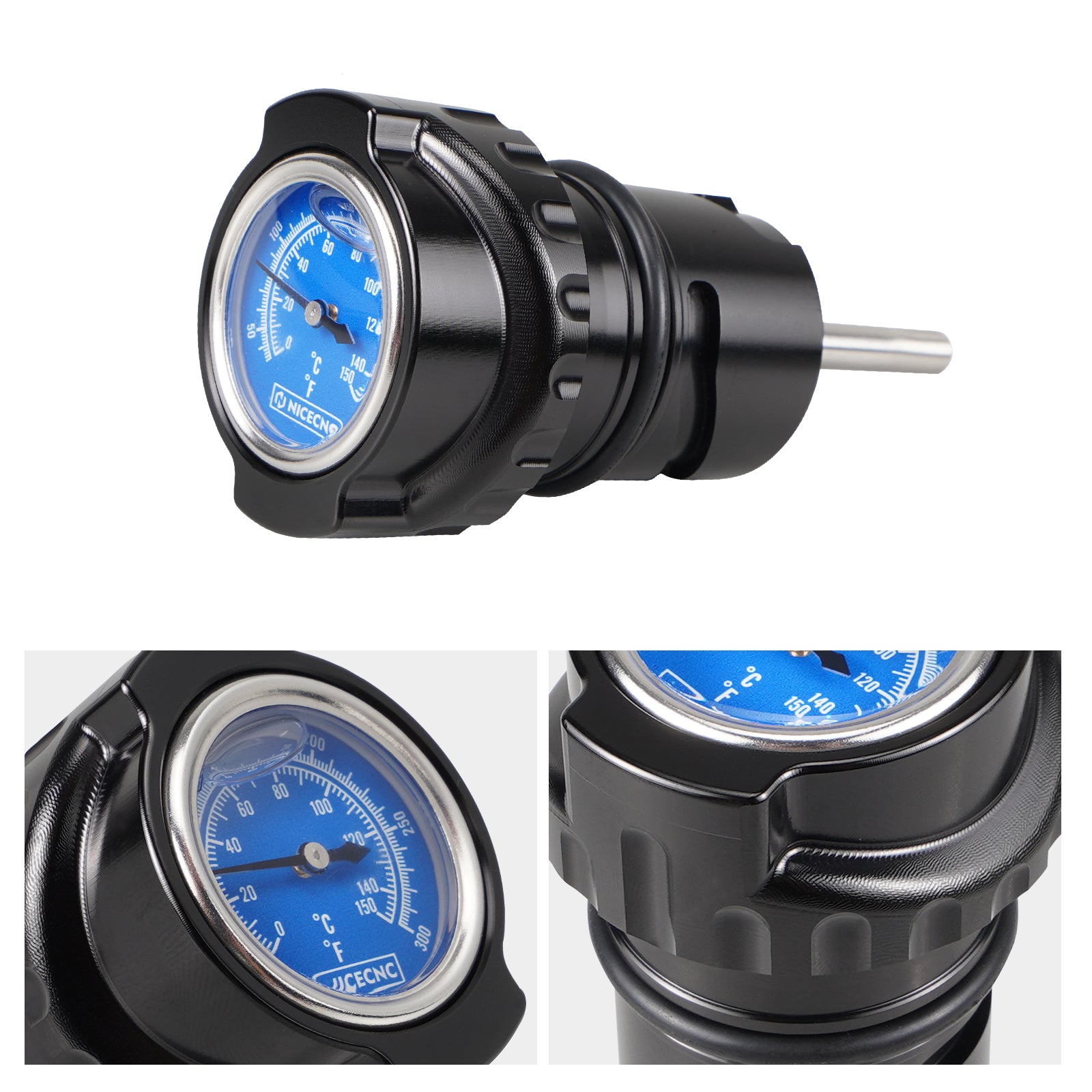 Ölmessstab Füllstoff Stecker w/Thermometer Gauge Für Harley Sportster 1200 Eisen 883