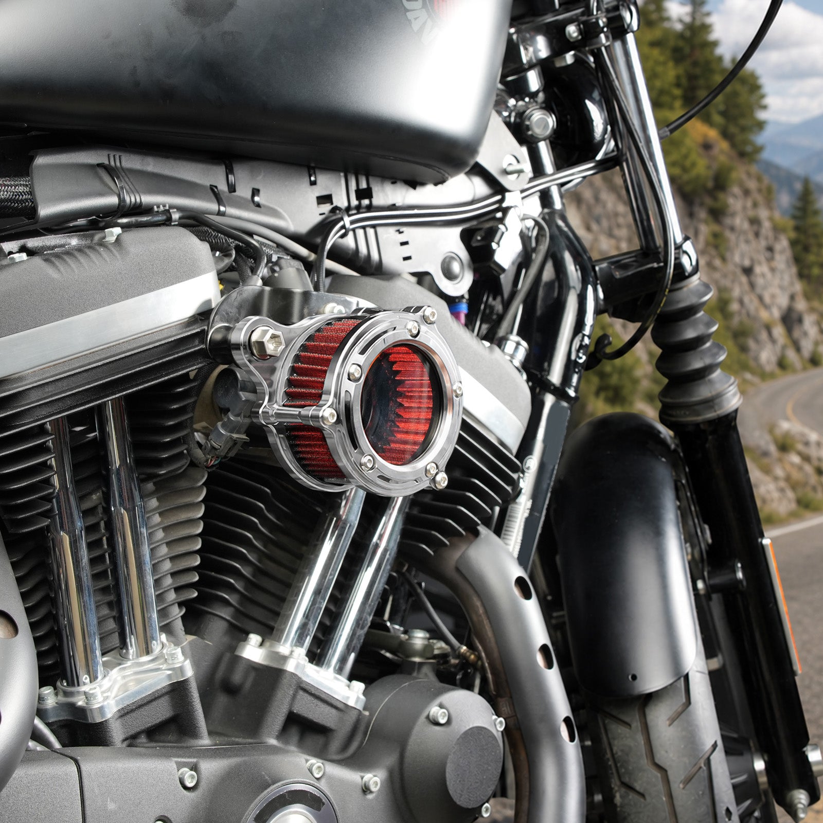 Luchtfilter luchtinlaatfilter voor Harley Sportster 1200 883 48 XL