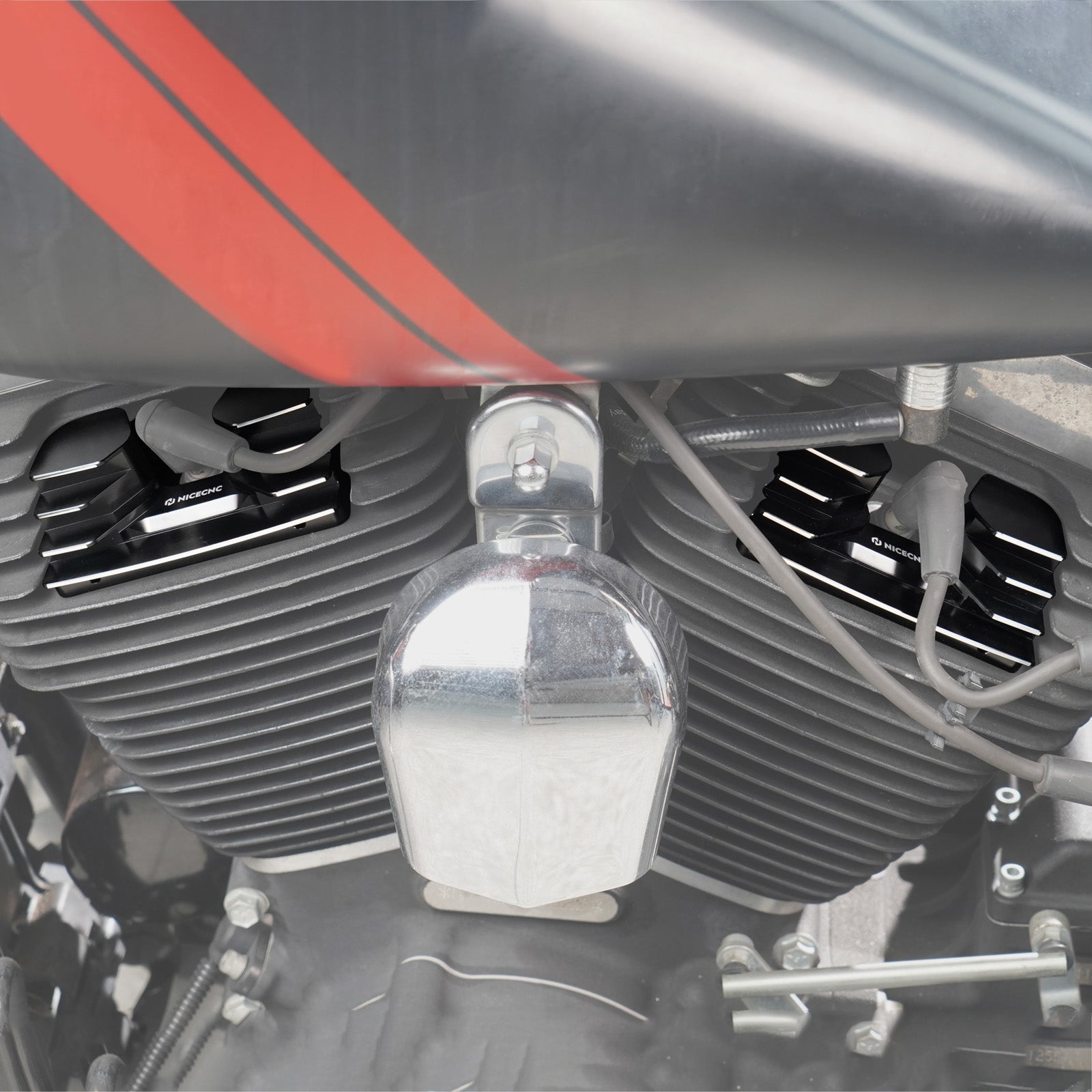 Rippen Zündkerze Kopf Bolzen Abdeckungen Für Harley Twin Dyna Low Rider Street Bob Fat Bob