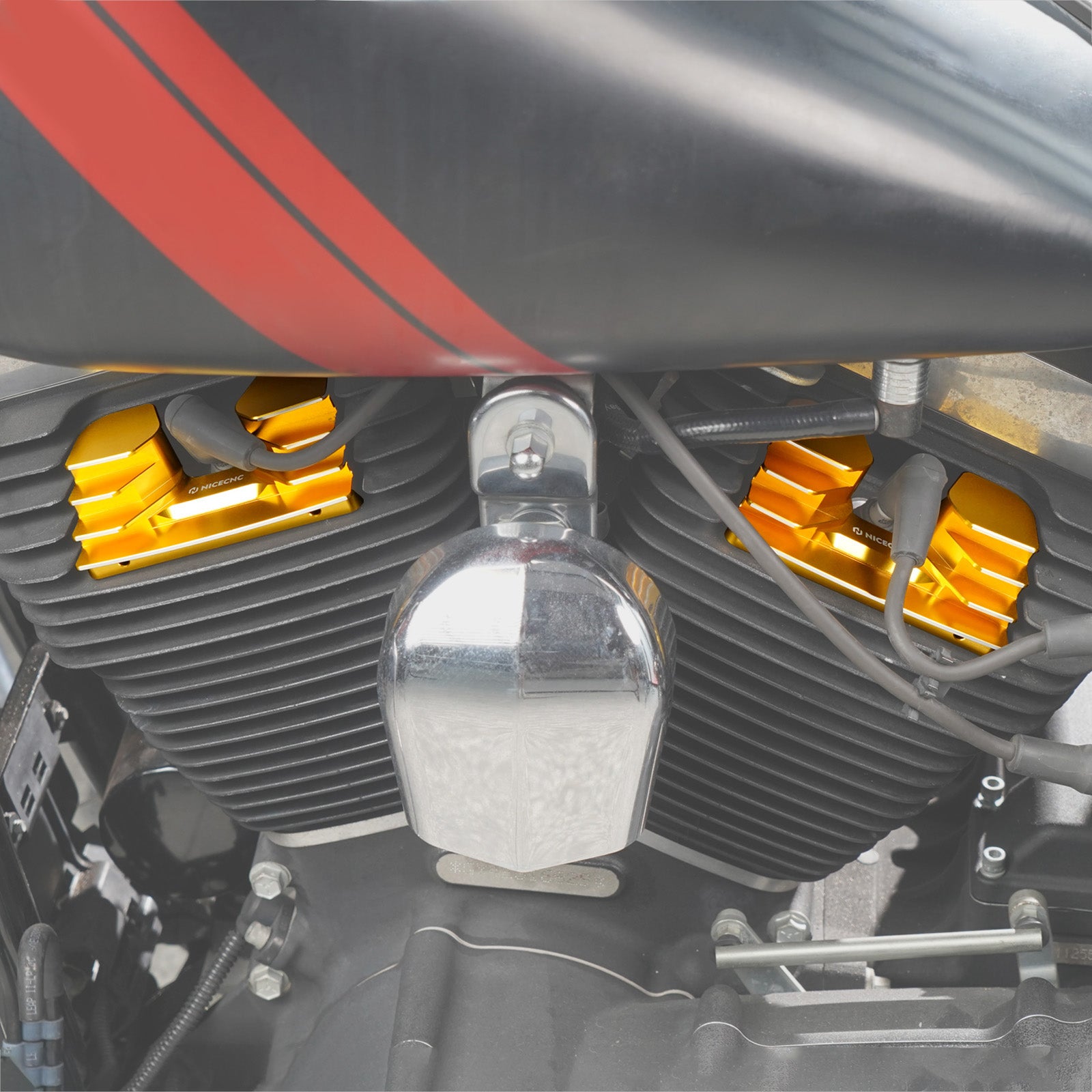 Rippen Zündkerze Kopf Bolzen Abdeckungen Für Harley Twin Dyna Low Rider Street Bob Fat Bob