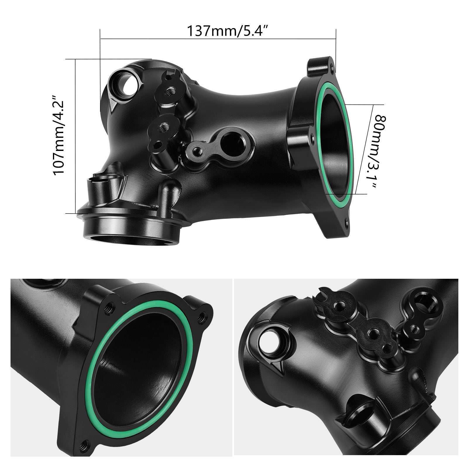 57mm M8 Motor Air Intake Manifold Für Harley Road King Street Glide 55mm Lager Manifold