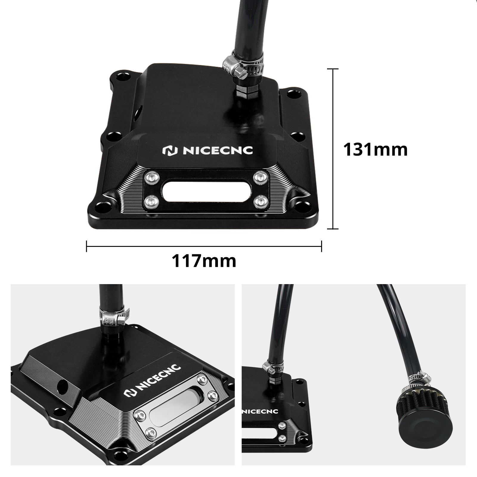Transparente belüftete Getriebeabdeckung für Harley-Davidson M8-Motor 2017–2024