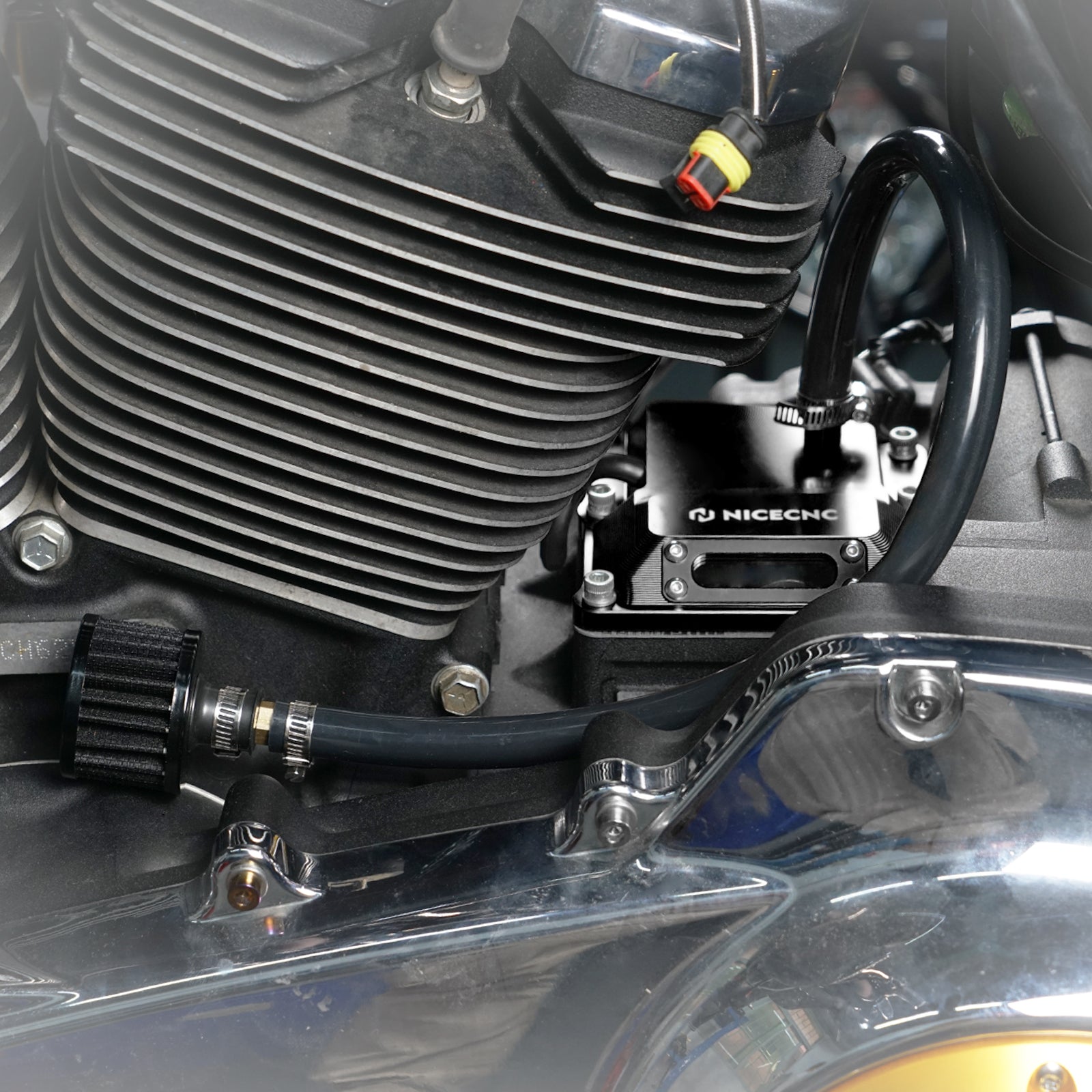 Transparente belüftete Getriebeabdeckung für Harley-Davidson M8-Motor 2017–2024