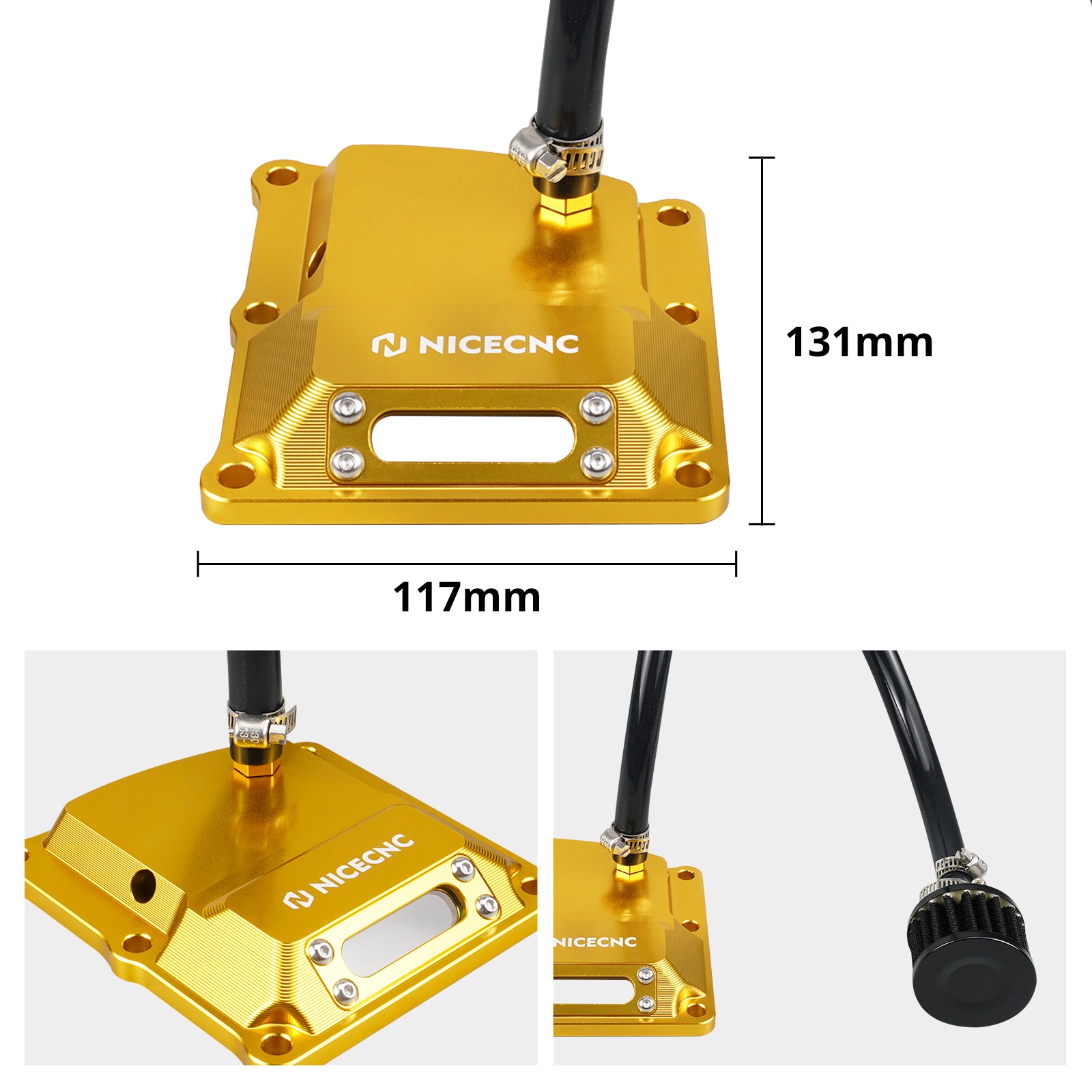 Transparente belüftete Getriebeabdeckung für Harley-Davidson M8-Motor 2017–2024