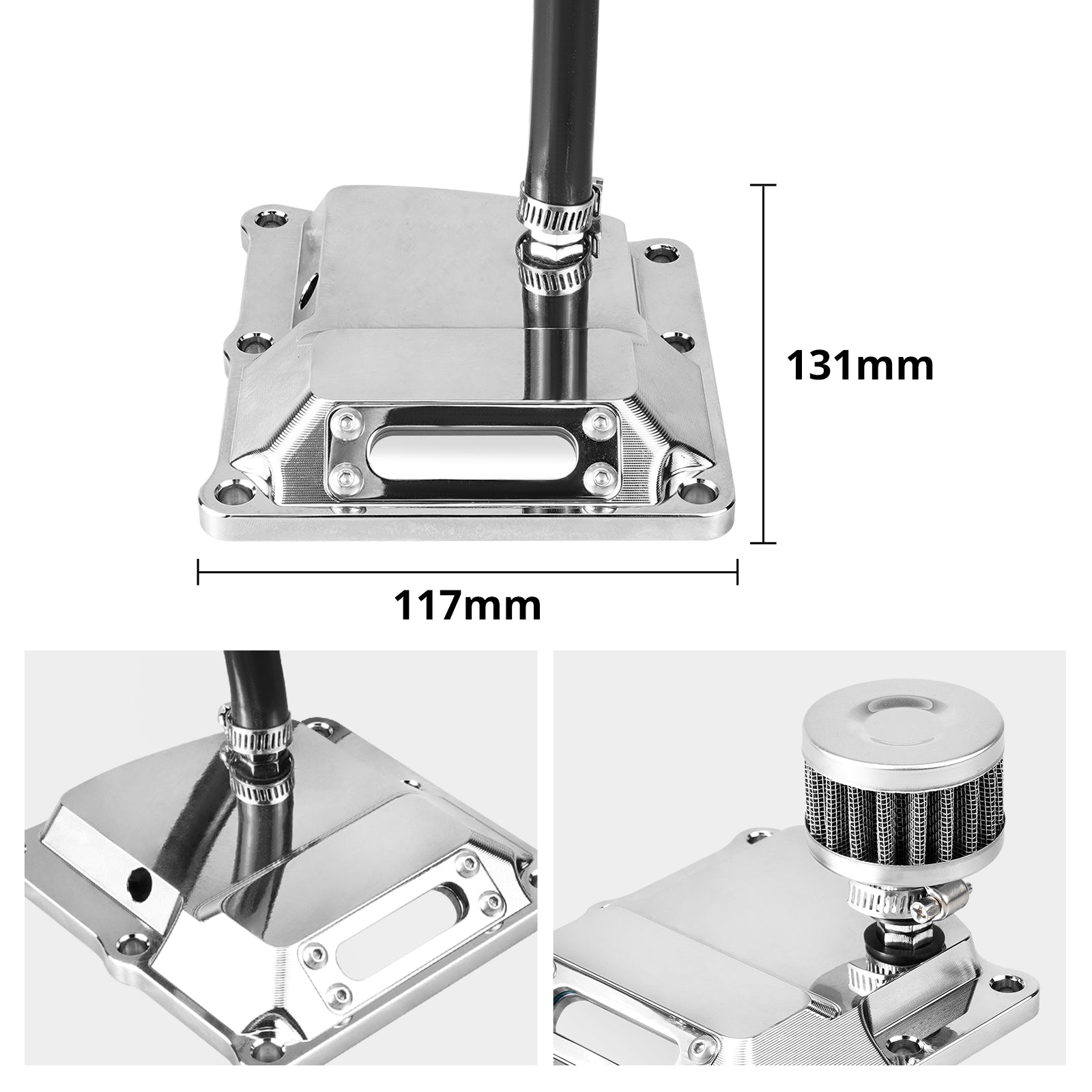 Transparente belüftete Getriebeabdeckung für Harley-Davidson M8-Motor 2017–2024