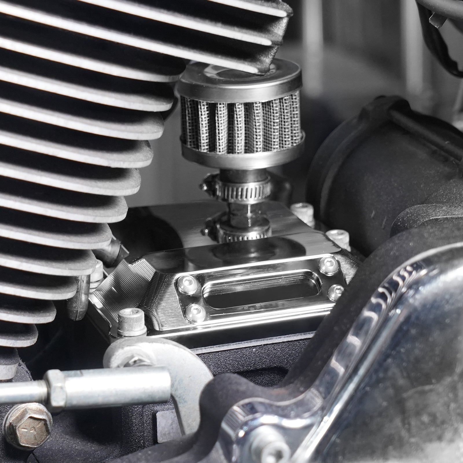 Transparente belüftete Getriebeabdeckung für Harley-Davidson M8-Motor 2017–2024