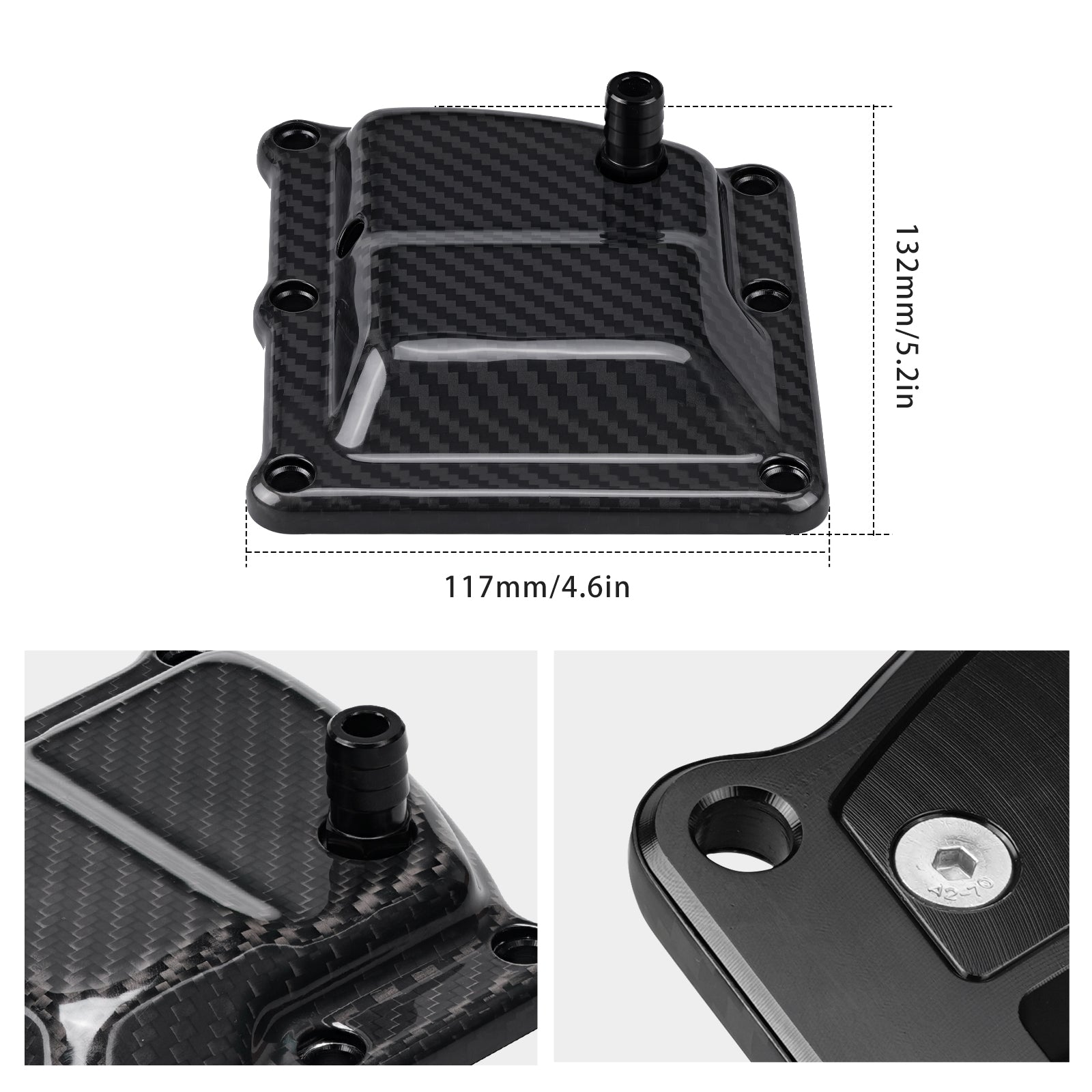 Transparente belüftete Getriebeabdeckung für Harley-Davidson M8-Motor 2017–2024