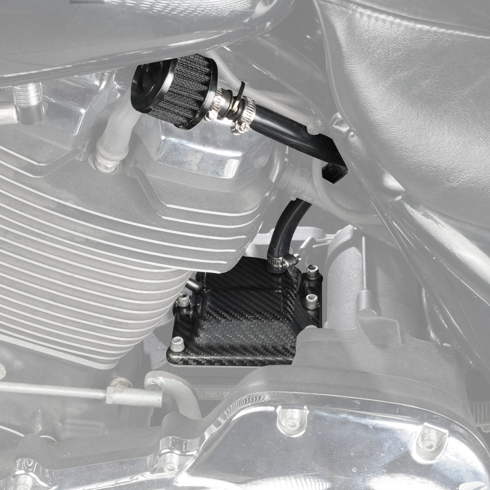 Kohlefaser-Gehäuse M8 Belüftete Getriebeabdeckung für Harley Road King Street Glide