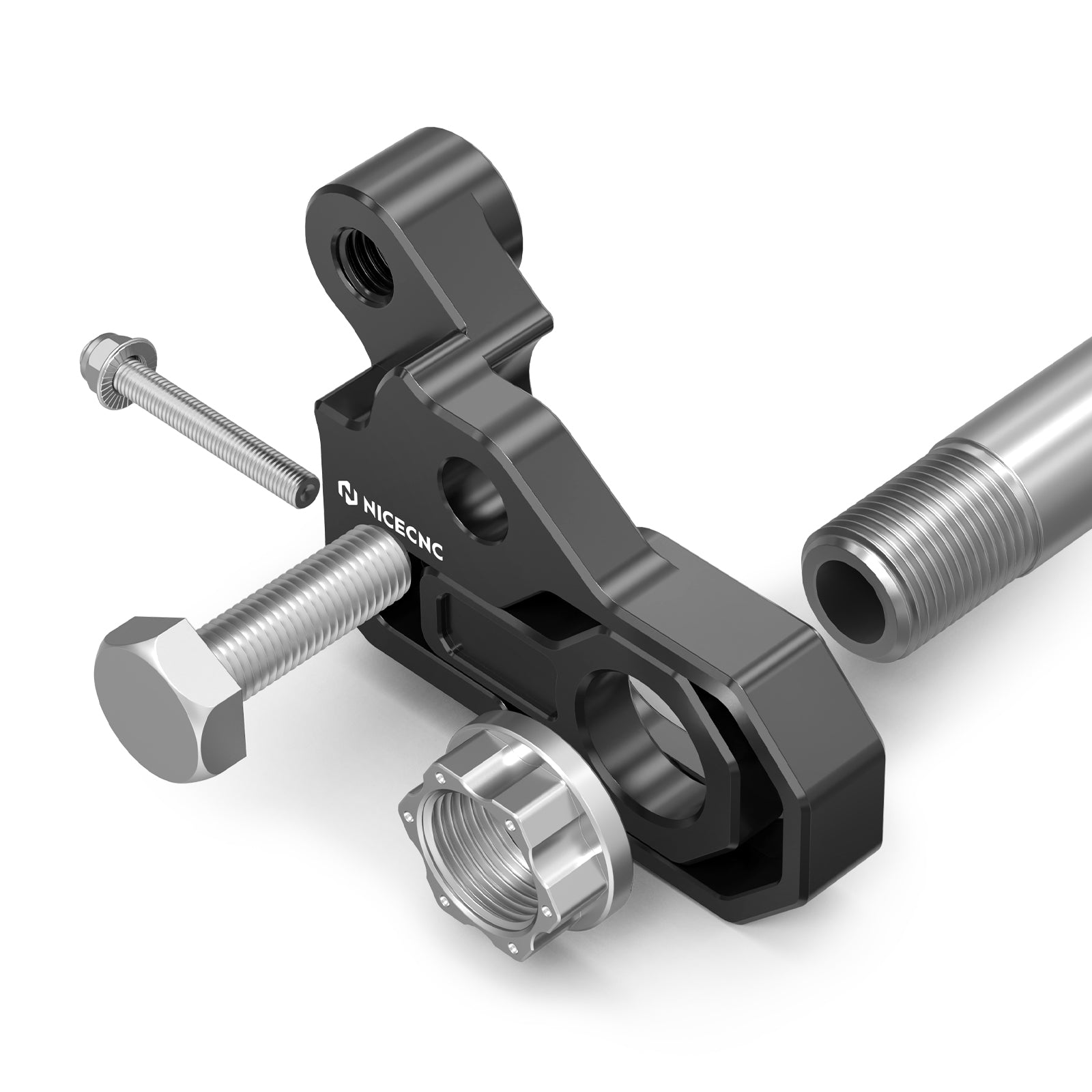 Hinterrad Achsblock Kettenspanner Einstell-Kit für Harley Road King Electra Glide Street Glide