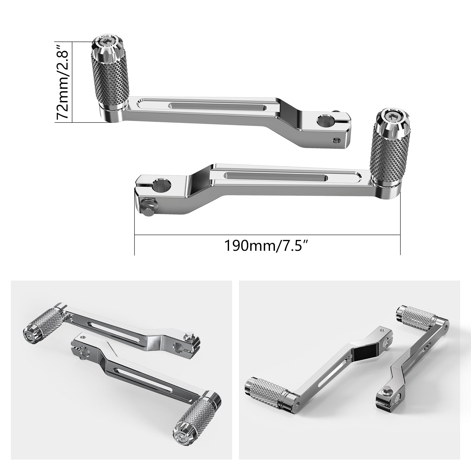 Paar Ferse Kappe Schalthebel Shifter Pegs Für Harley Street Glide FLHX Road King FLHR