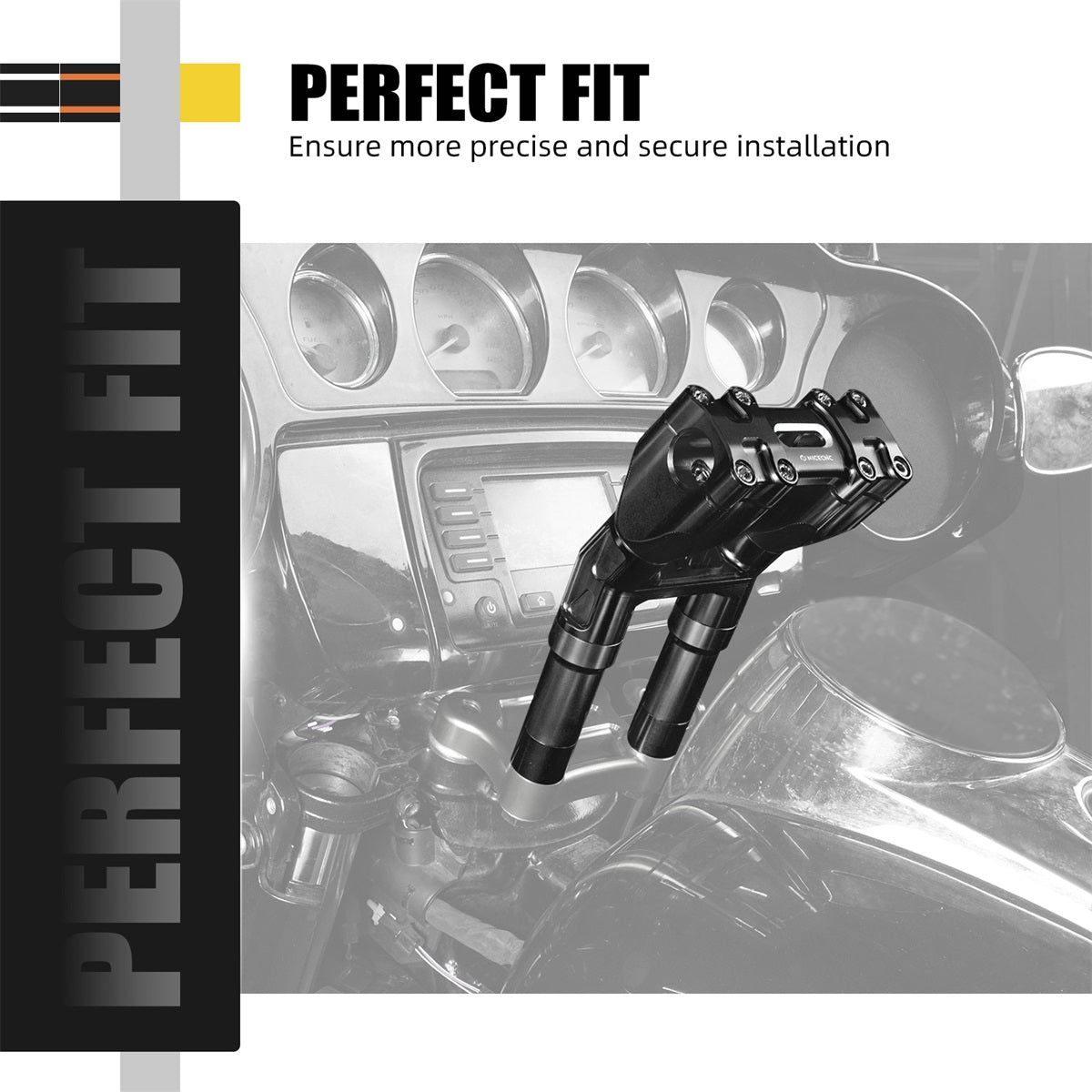 Modulare Kickback-Lenkererhöhungen nach hinten für Harley 1-1/8" Fat Bar