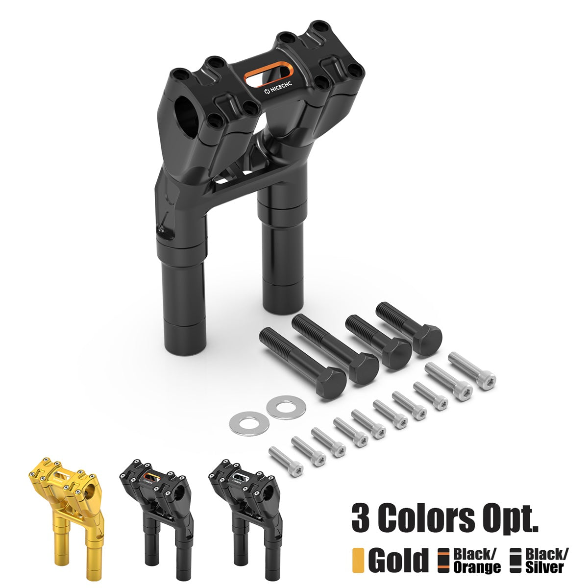 Modulare Kickback-Lenkererhöhungen nach hinten für Harley 1-1/8" Fat Bar