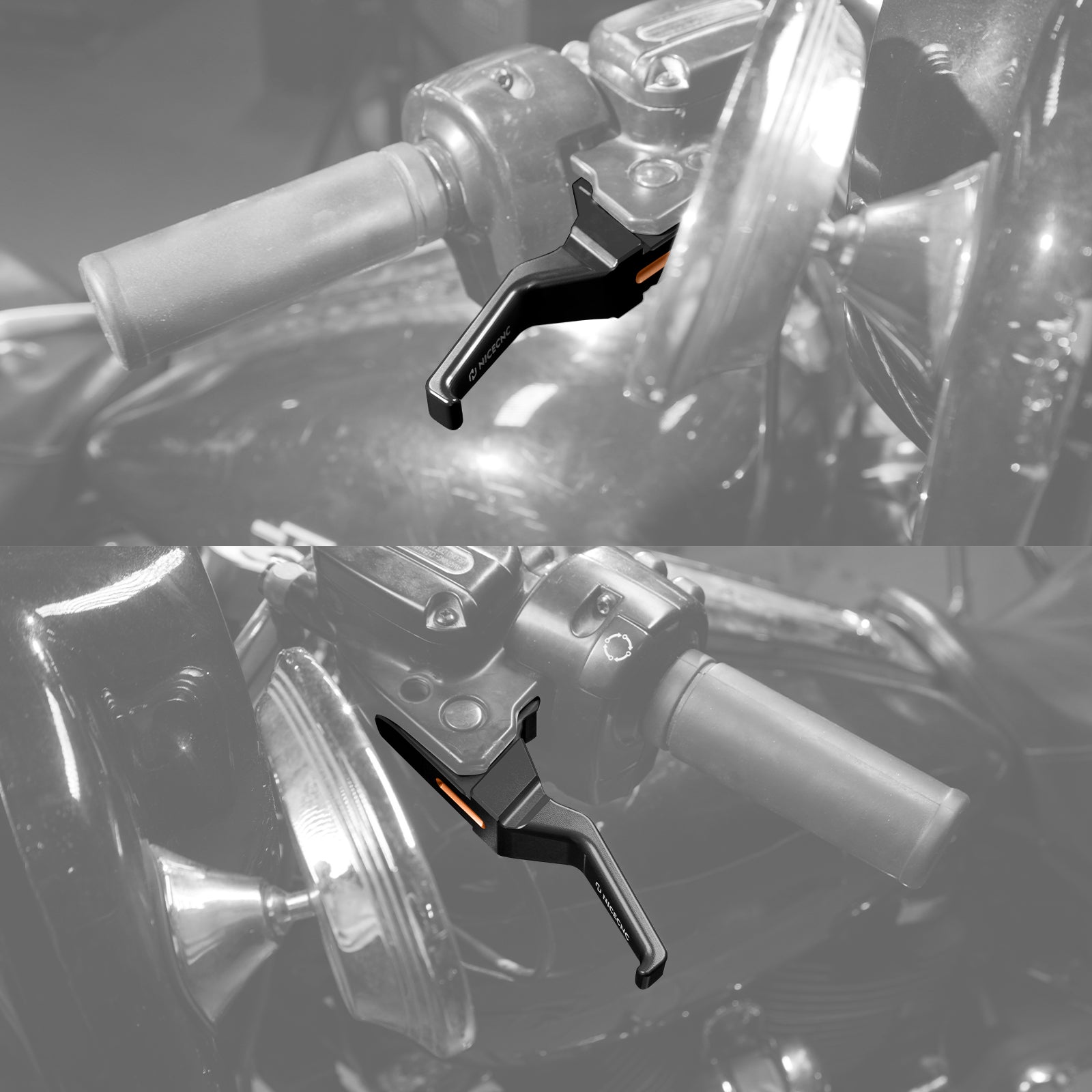 Paar Shorty Brems und Kupplungshebel für Harley Road King Street Glide