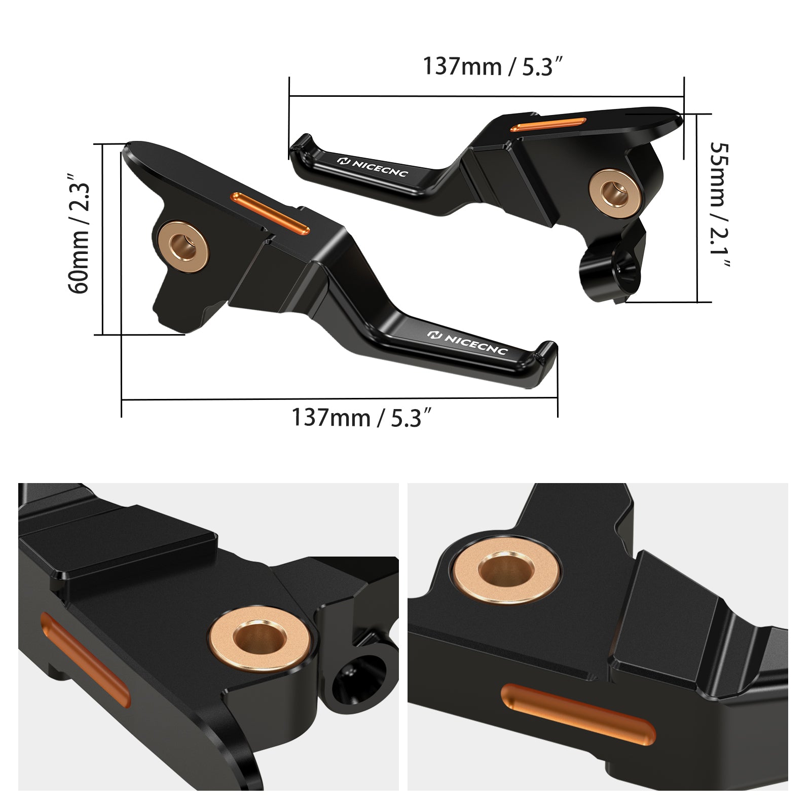 Paar Shorty Brems und Kupplungshebel für Harley Road King Street Glide