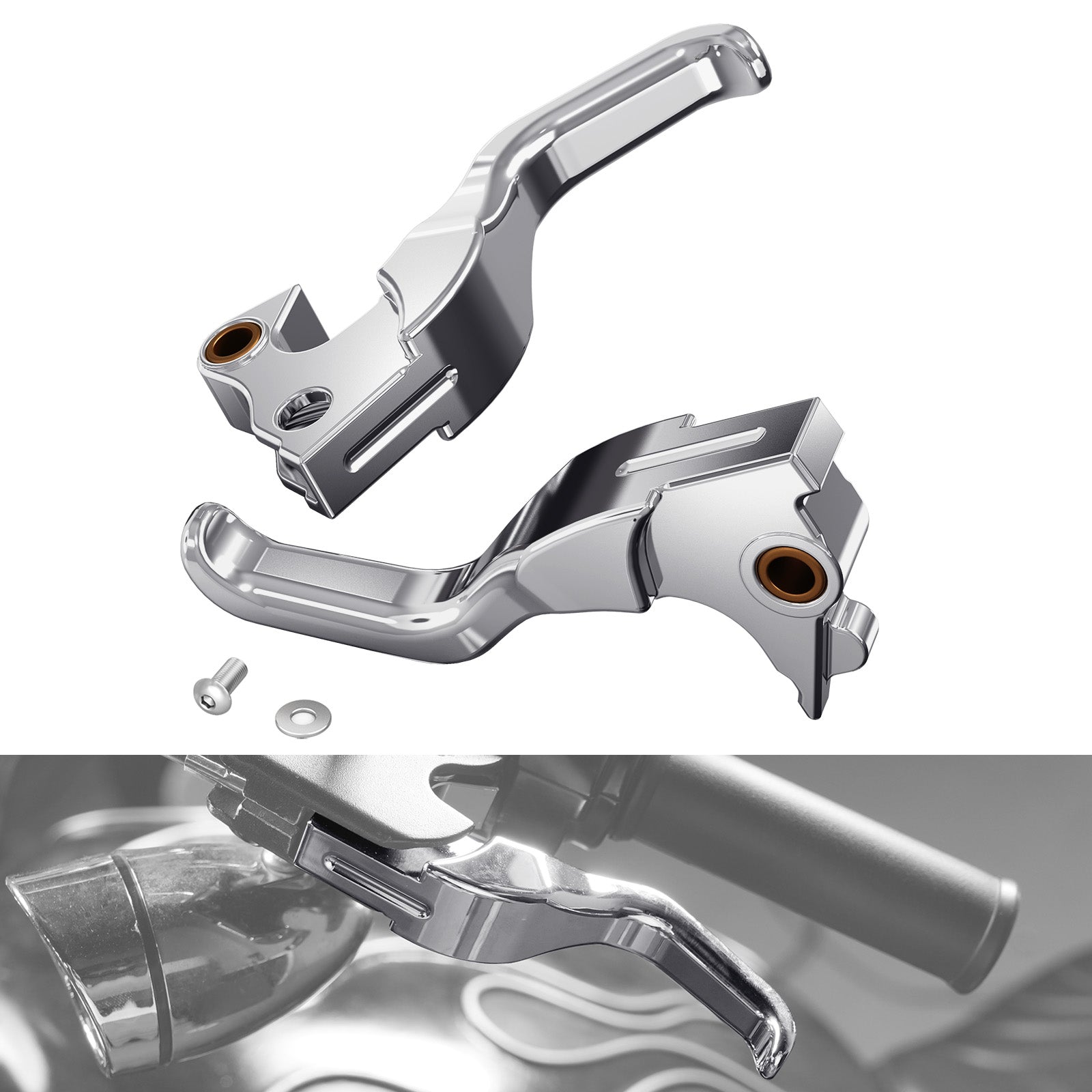 2-Finger Kurze Bremse Kupplung Handhebel Für Harley Sportster 1200 883 Vierzig Acht