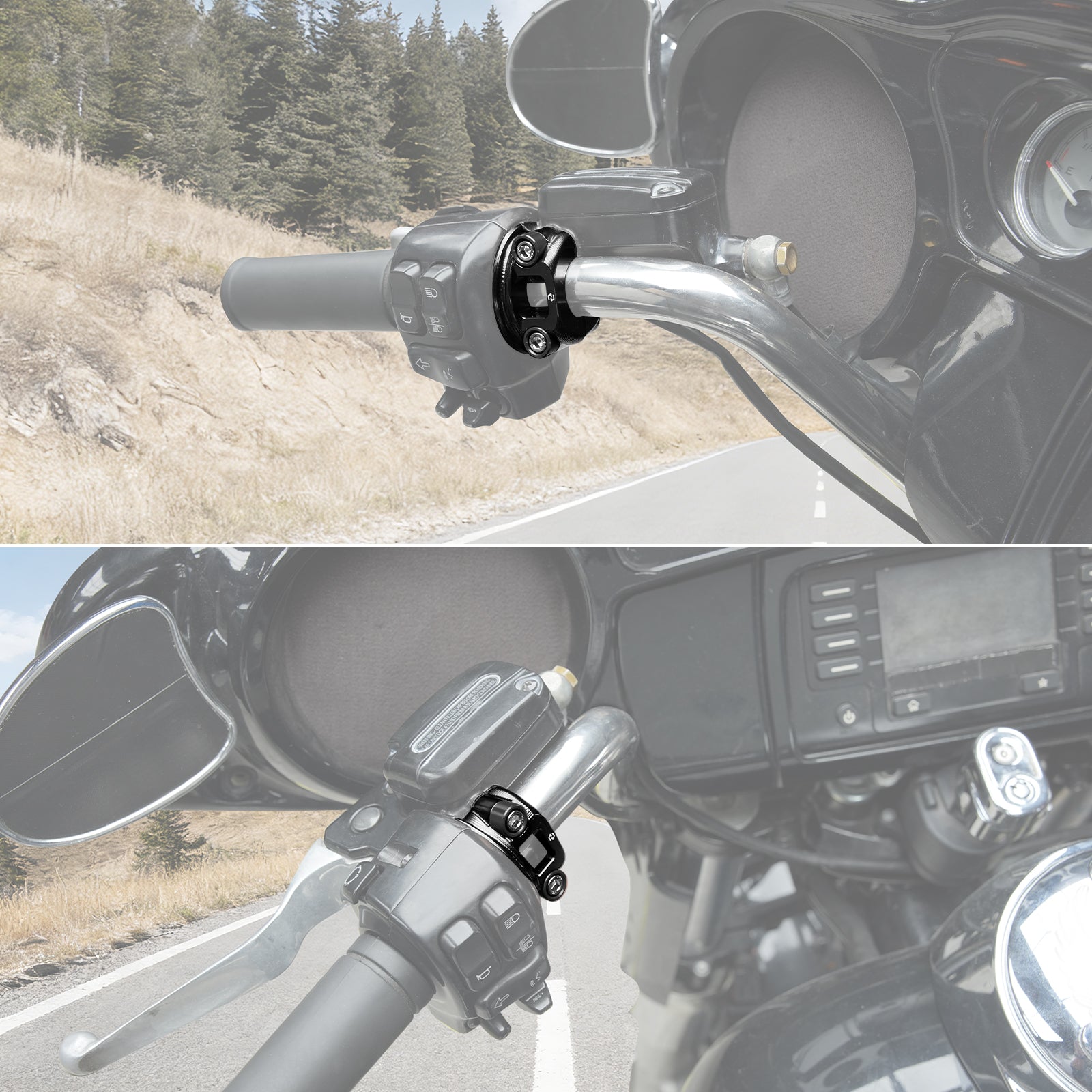 Bremszylinder und Kupplungshebel-Halterungsschelle-Kit für Harley Dyna Fat Bob Street Bob