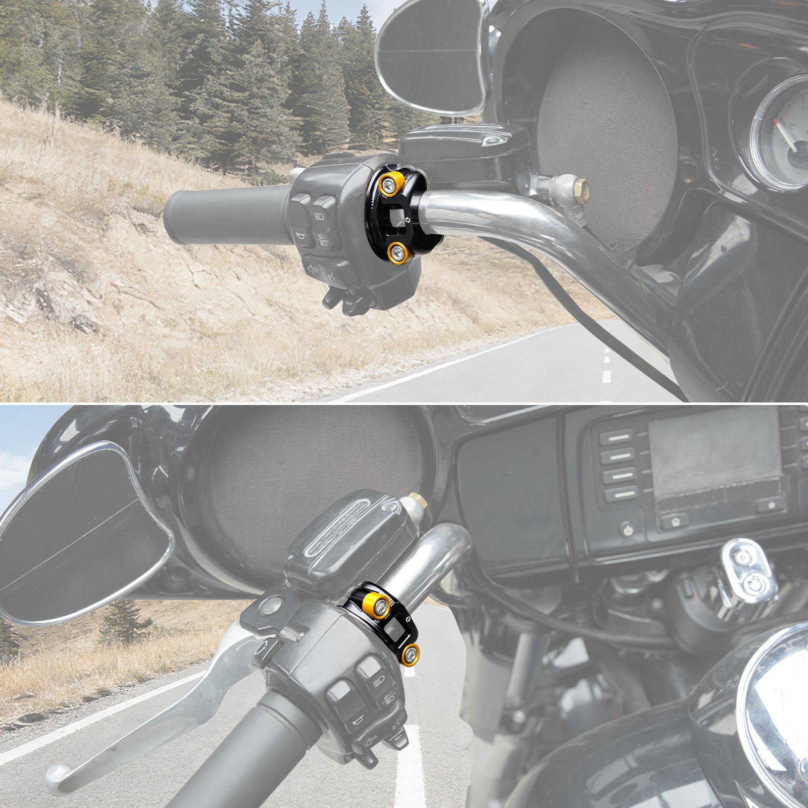 Bremszylinder und Kupplungshebel-Halterungsschelle-Kit für Harley Dyna Fat Bob Street Bob