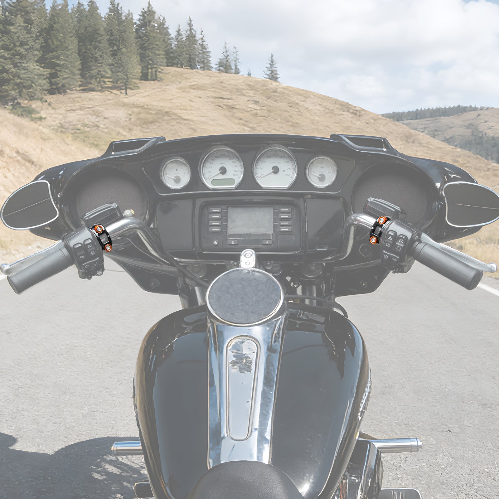 Bremszylinder und Kupplungshebel-Halterungsschelle-Kit für Harley Dyna Fat Bob Street Bob