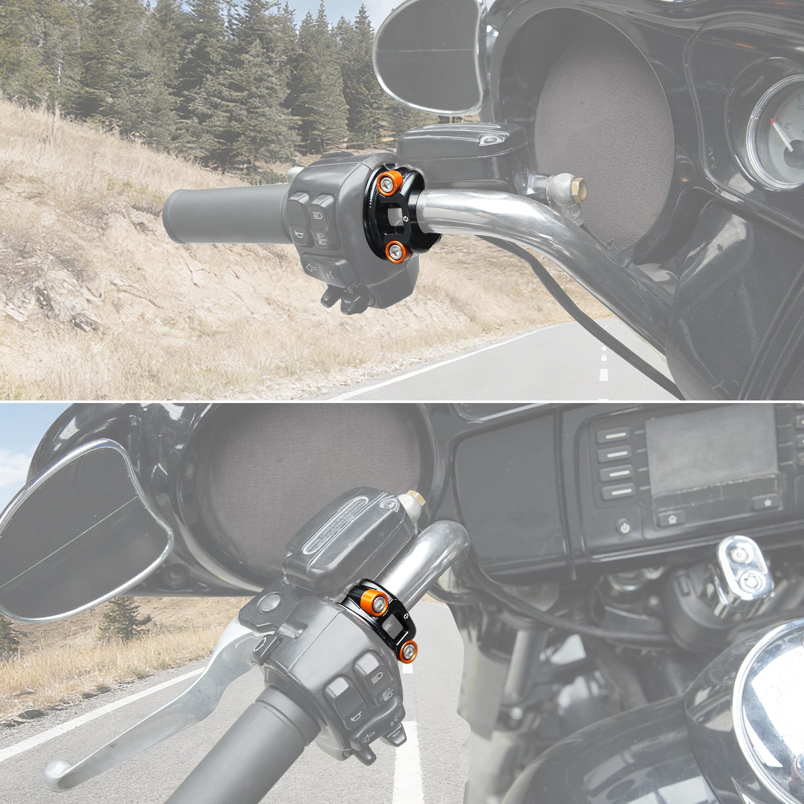 Bremszylinder und Kupplungshebel-Halterungsschelle-Kit für Harley Dyna Fat Bob Street Bob