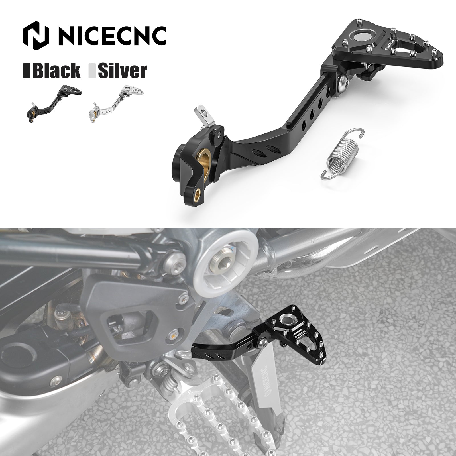 Einstellbare Hinten Bremshebel Pedal Für BMW R1200GS 2013-2018 R1250GS 2019-2023