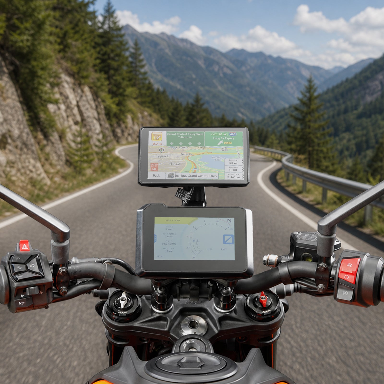 AMPS držák navigace a telefonu pro KTM 125/250/390 DUKE 2024-2026