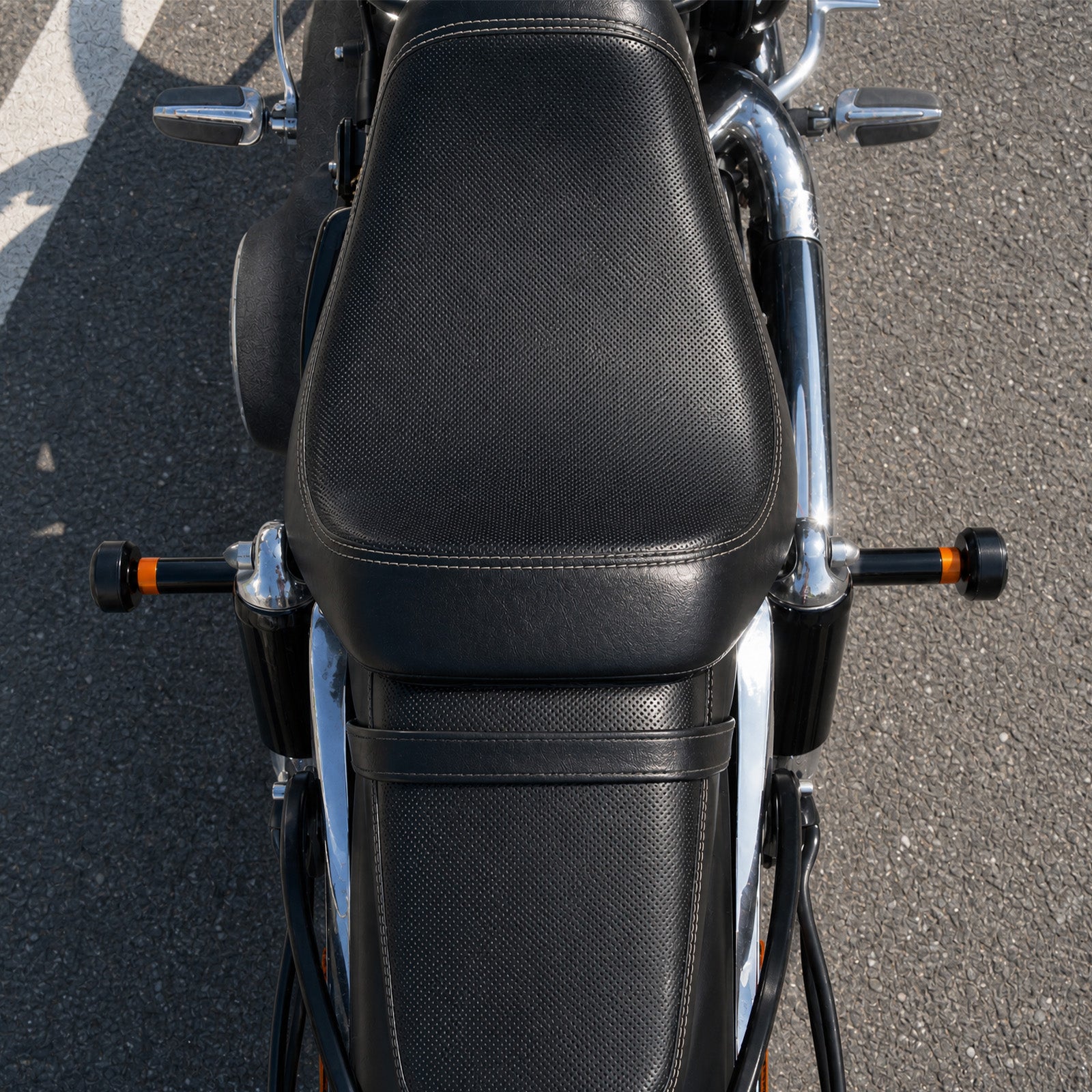 Bageste motorkransbeskytter ramme til Harley Dyna Fat Street Bob Low Rider 2006-2017