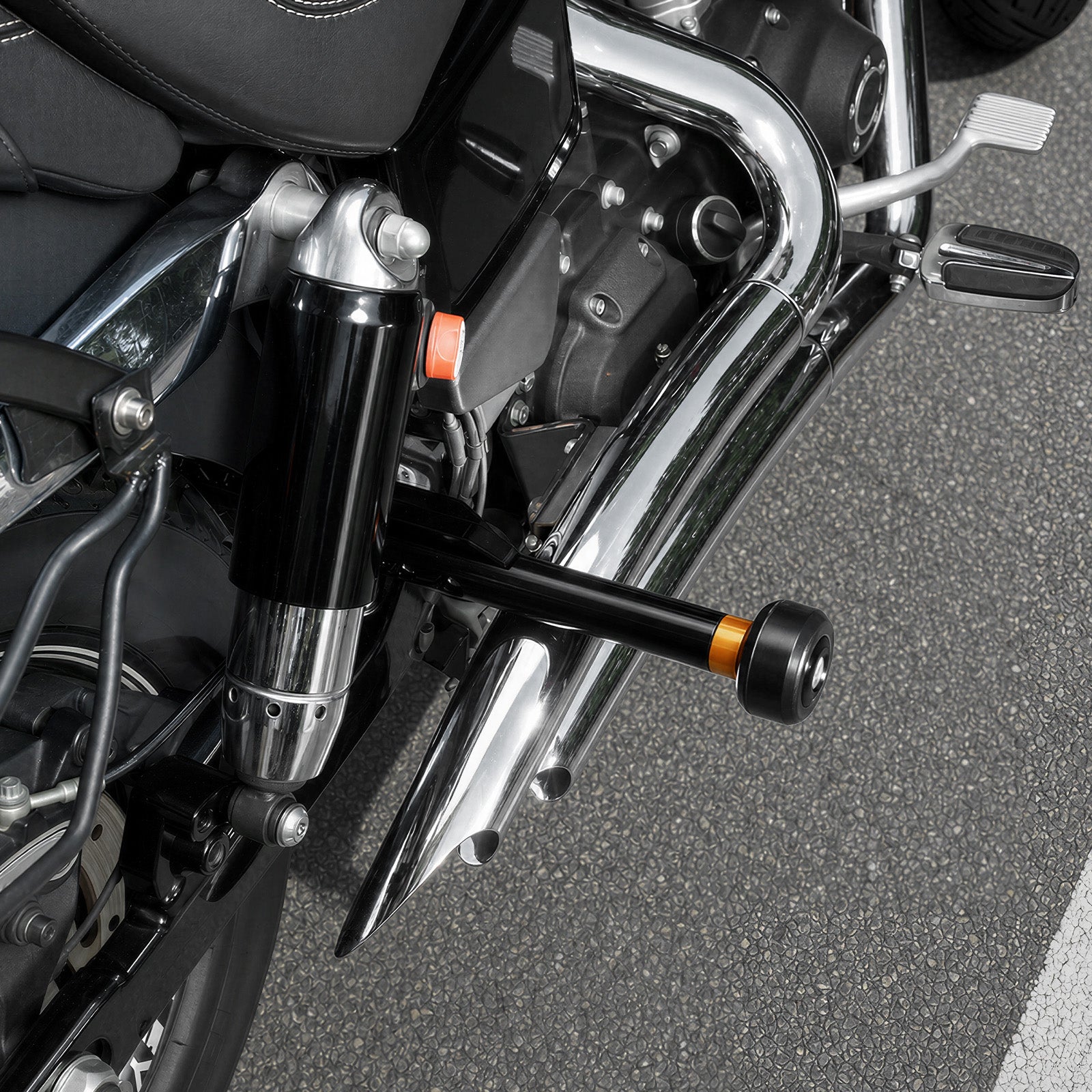 Bageste motorkransbeskytter ramme til Harley Dyna Fat Street Bob Low Rider 2006-2017