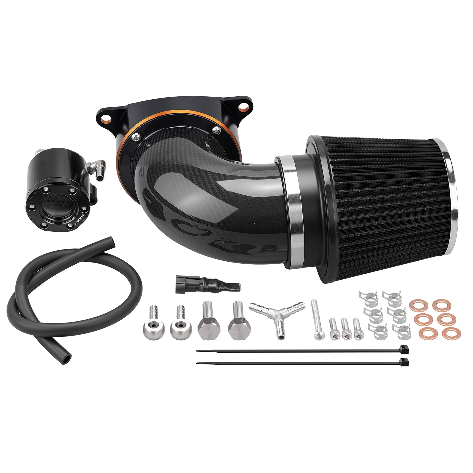 High-Flow Luftfilter mit externem Entlüftungs-Kit für Harley Dyna Street Fat Bob Super Wide Glide Low Rider