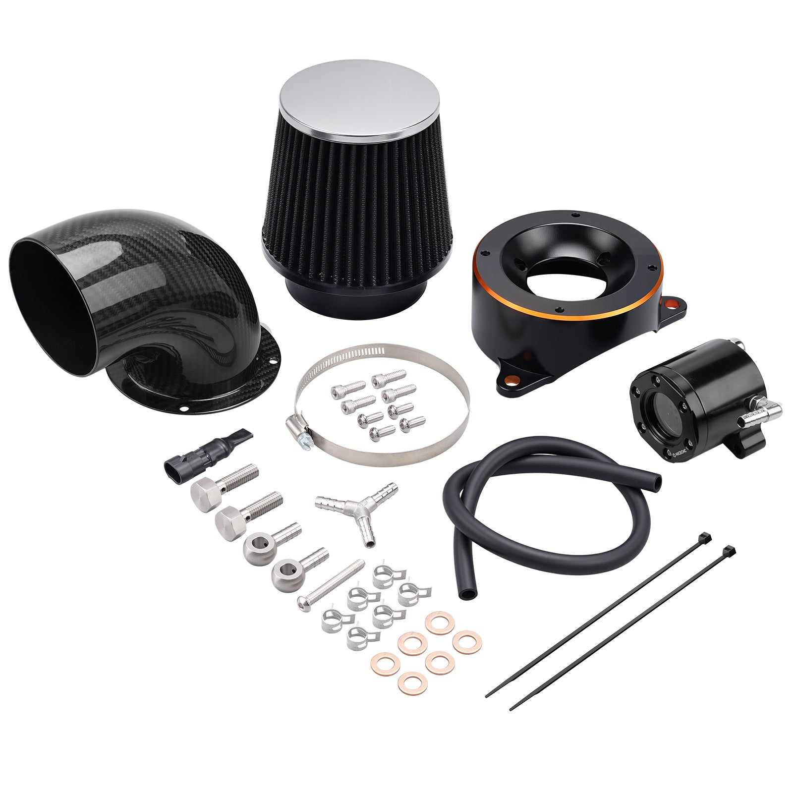 High-Flow Luftfilter mit externem Entlüftungs-Kit für Harley Dyna Street Fat Bob Super Wide Glide Low Rider
