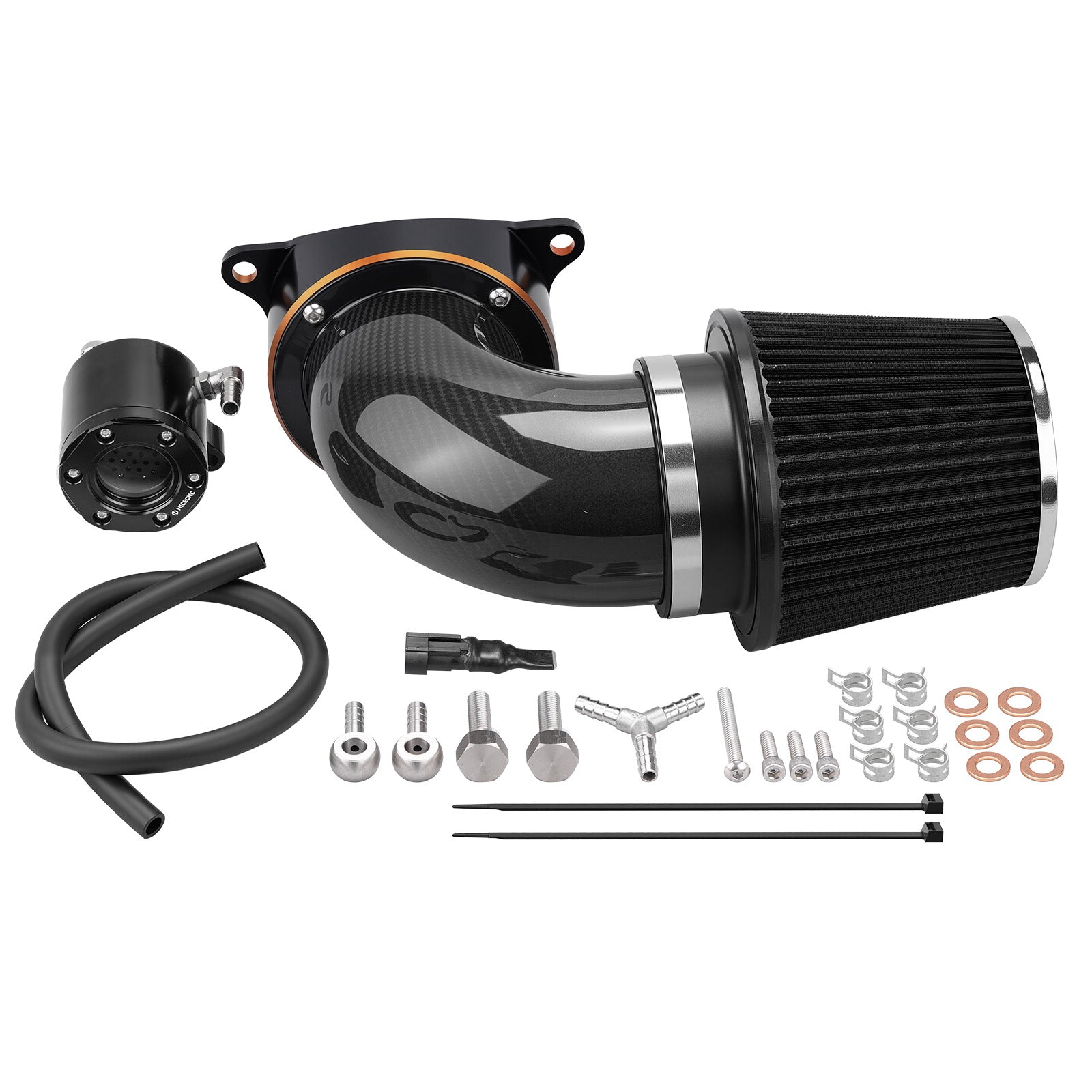 High-Flow Luftfilter mit externem Entlüftungs-Kit für Harley Dyna Street Fat Bob Super Wide Glide Low Rider
